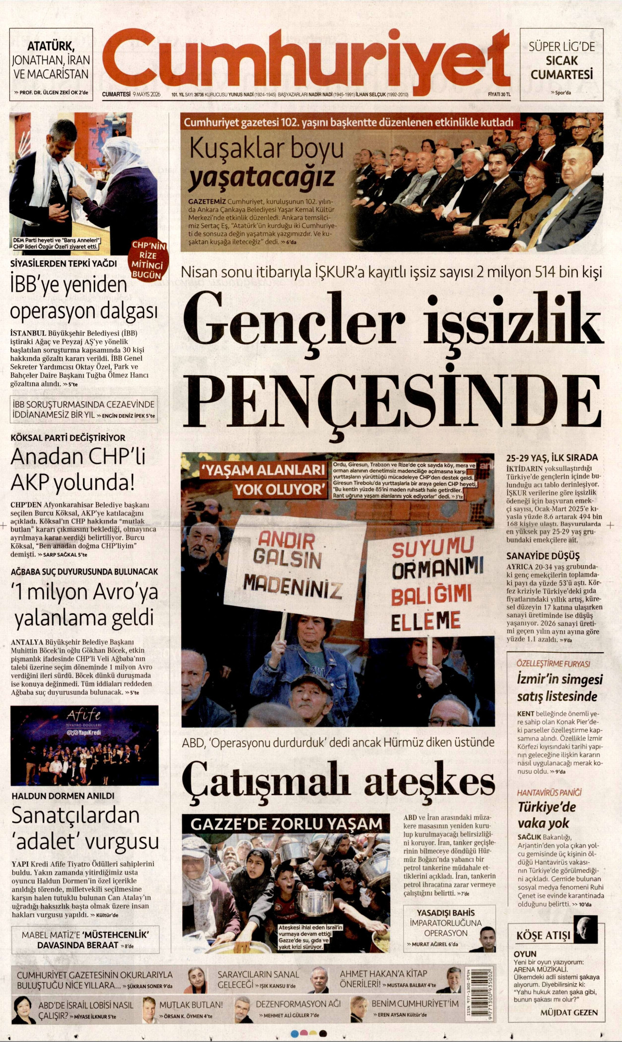 Cumhuriyet Manşeti