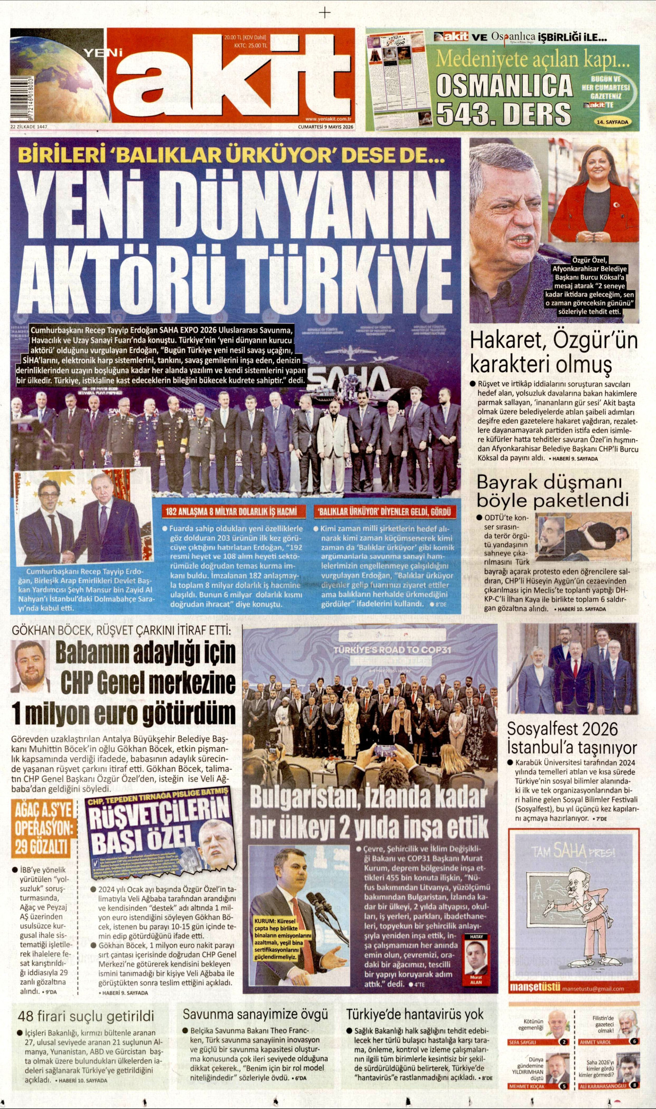 Yeni Akit Manşeti