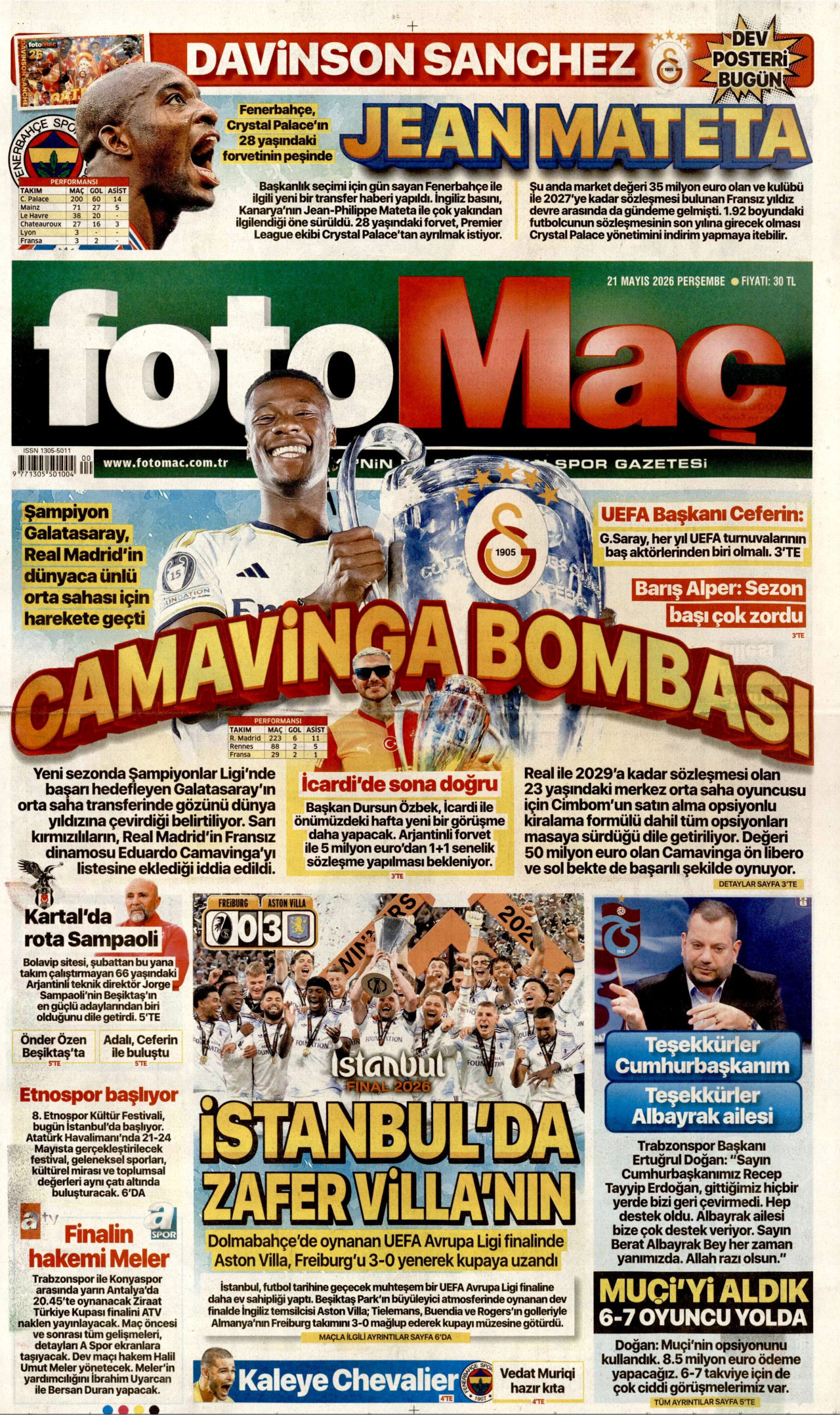 FOTOMAÇ Manşeti
