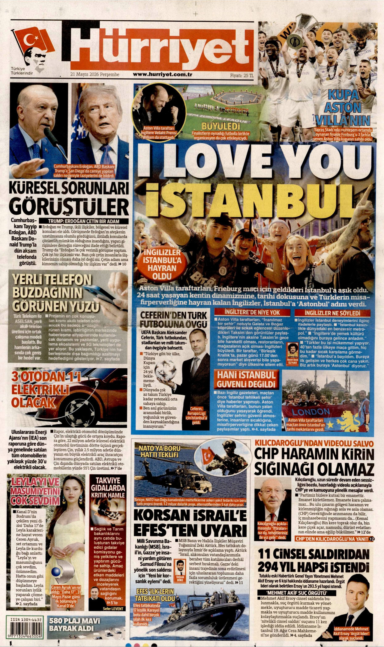 HÜRRİYET Manşeti