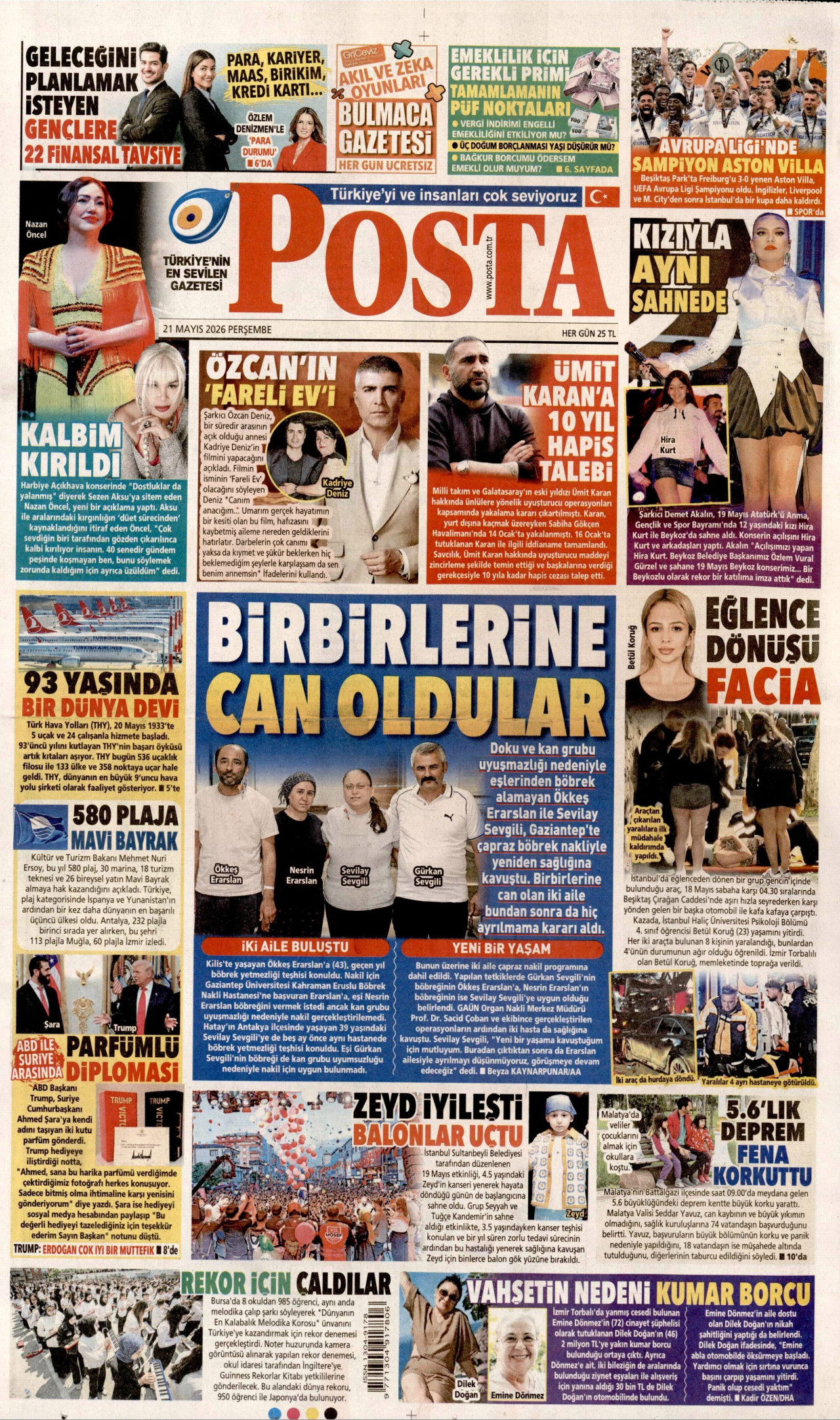 POSTA Manşeti