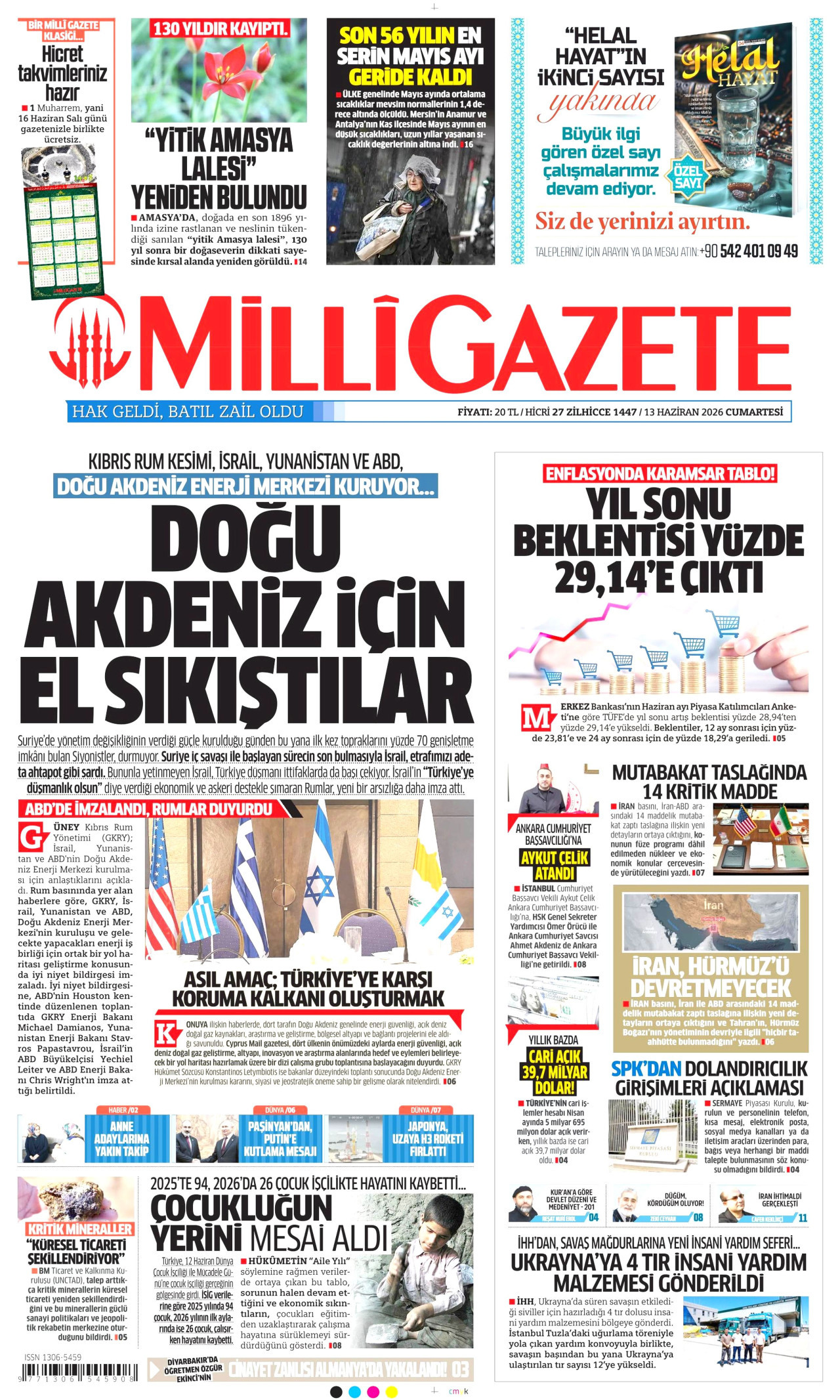 Milli Gazete Manşeti
