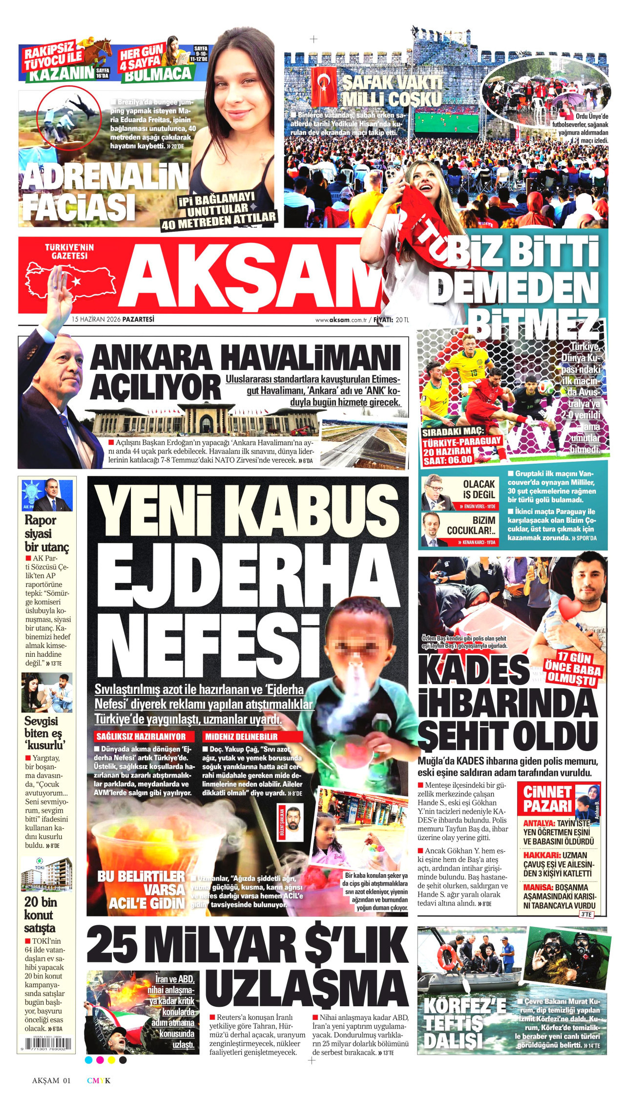 Akşam Manşeti