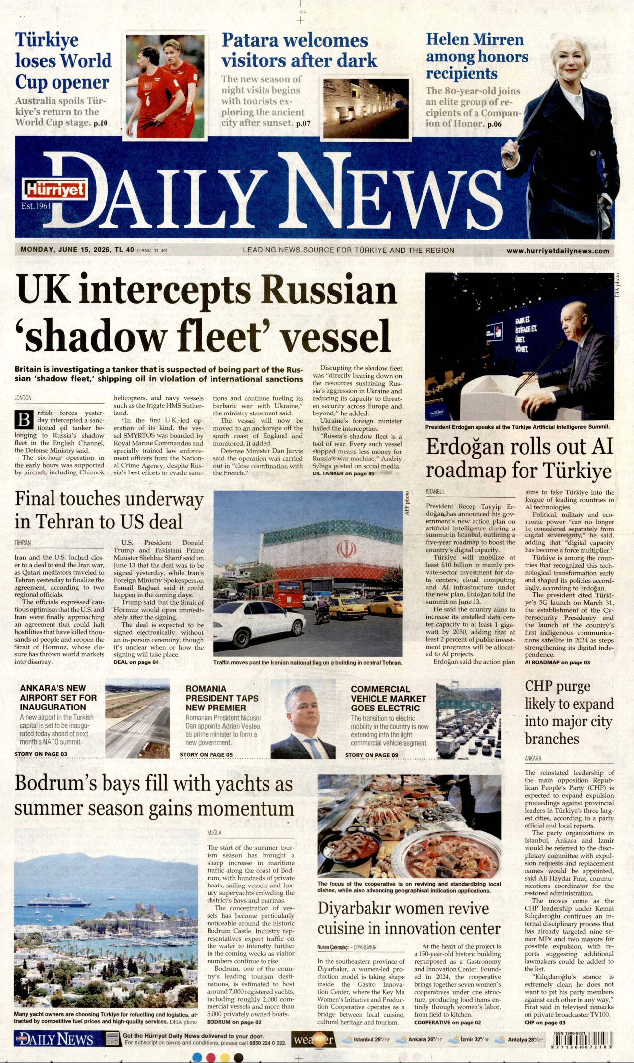 Hürriyet Manşeti