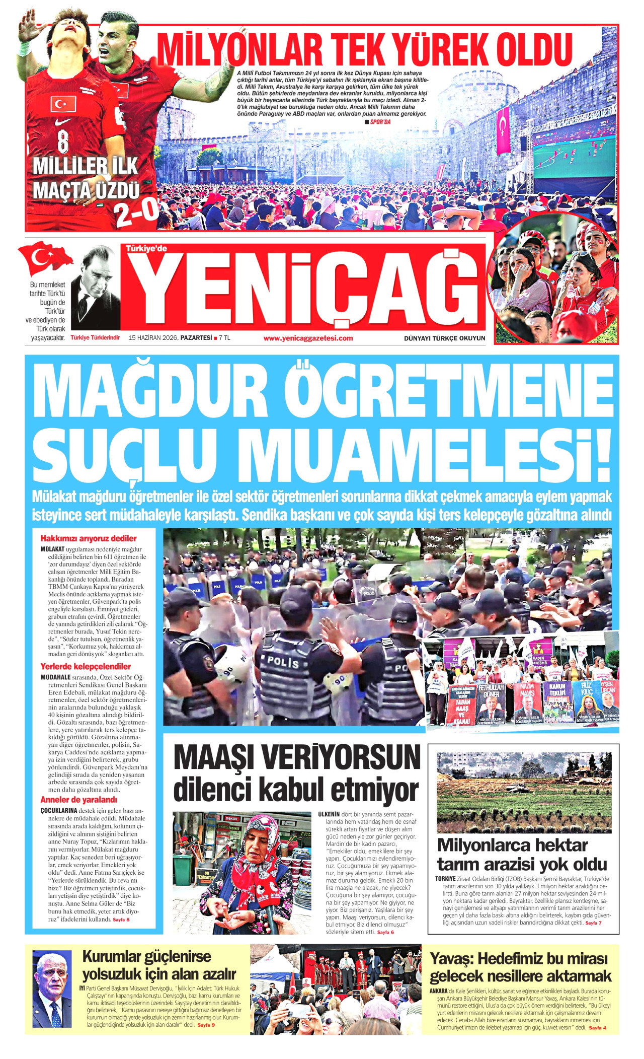 Yeniçağ Manşeti