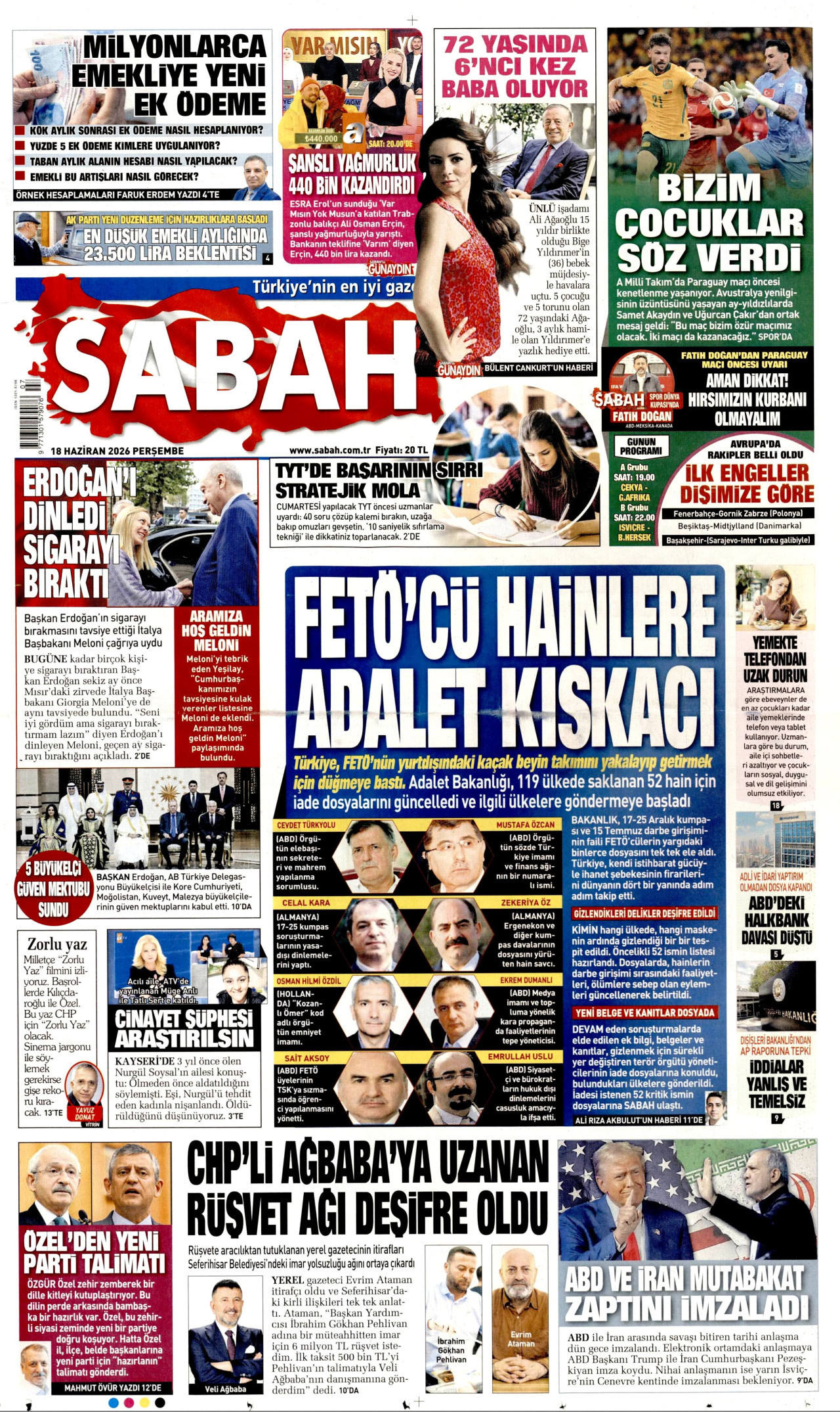 Sabah Manşeti