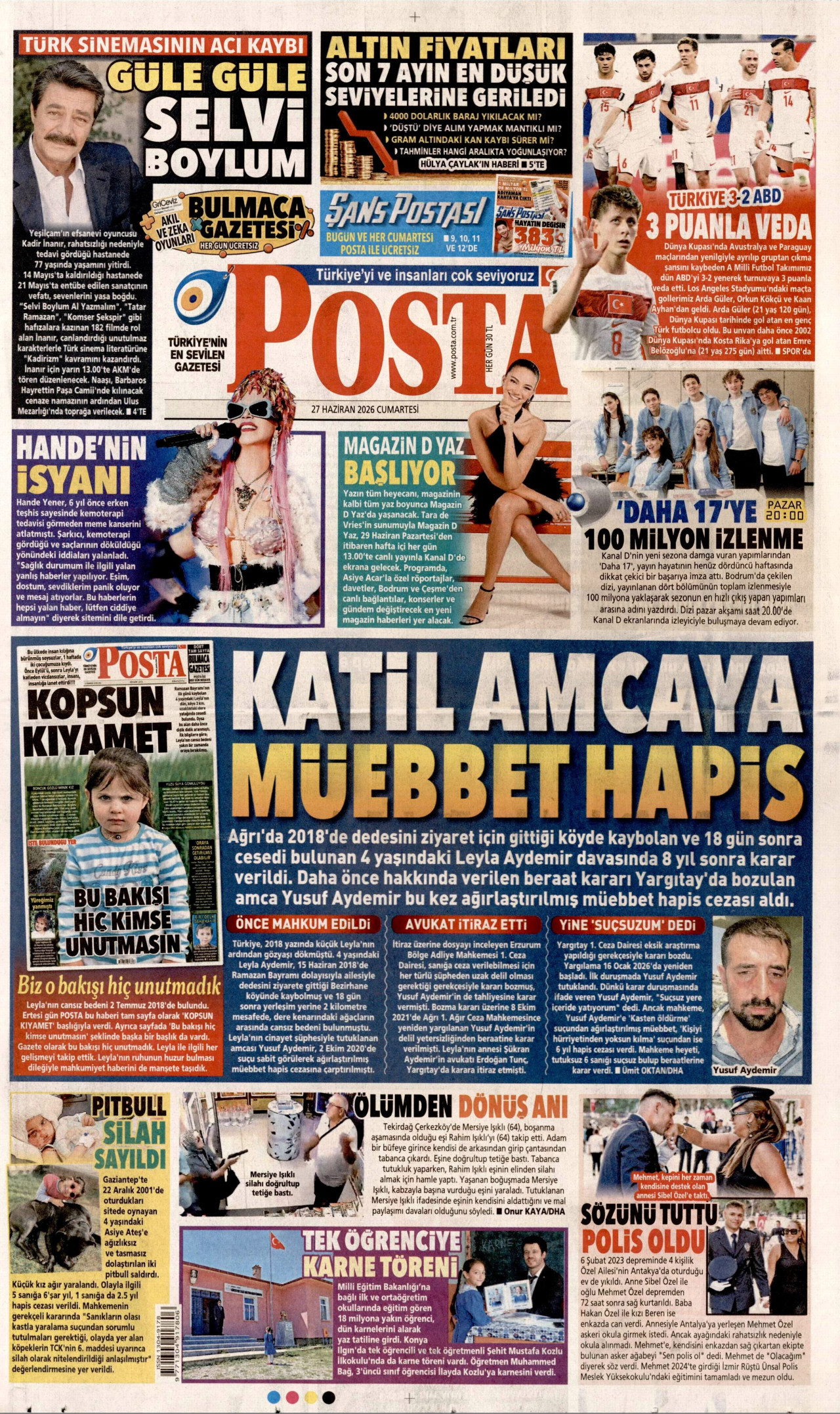 Posta 1. sayfa