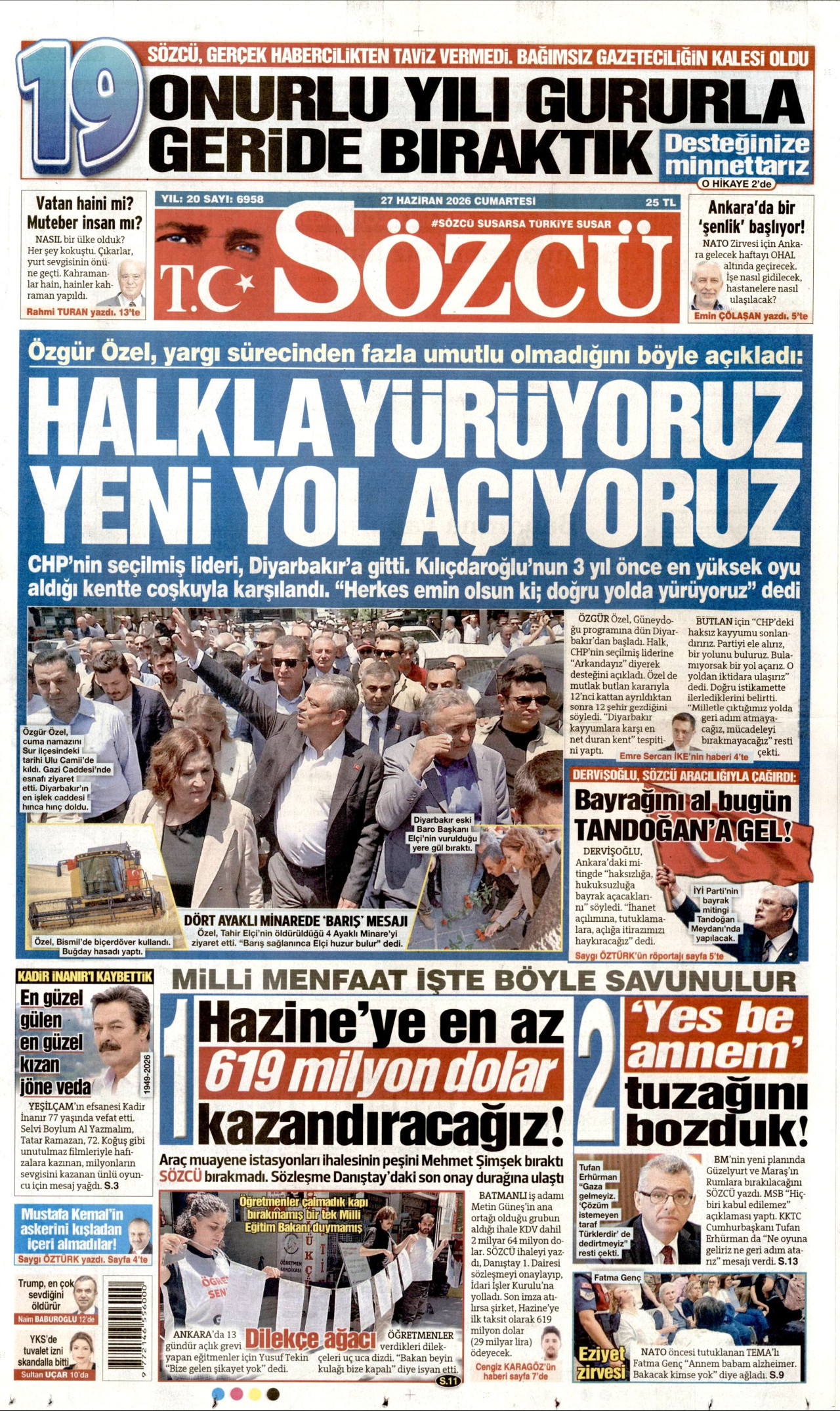 Sözcü 1. sayfa