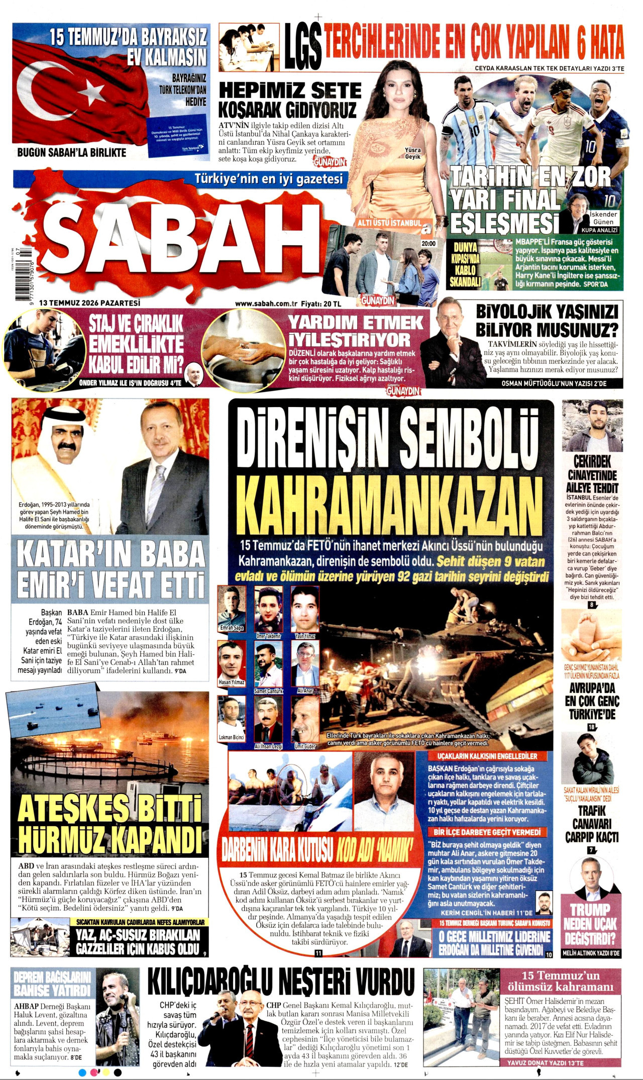 Sabah Manşeti