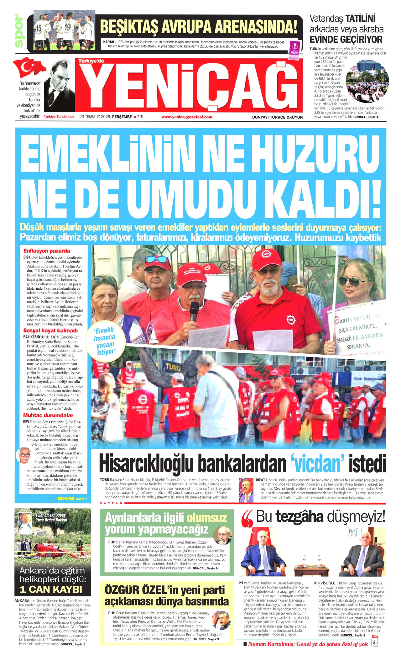 Yeniçağ Manşeti