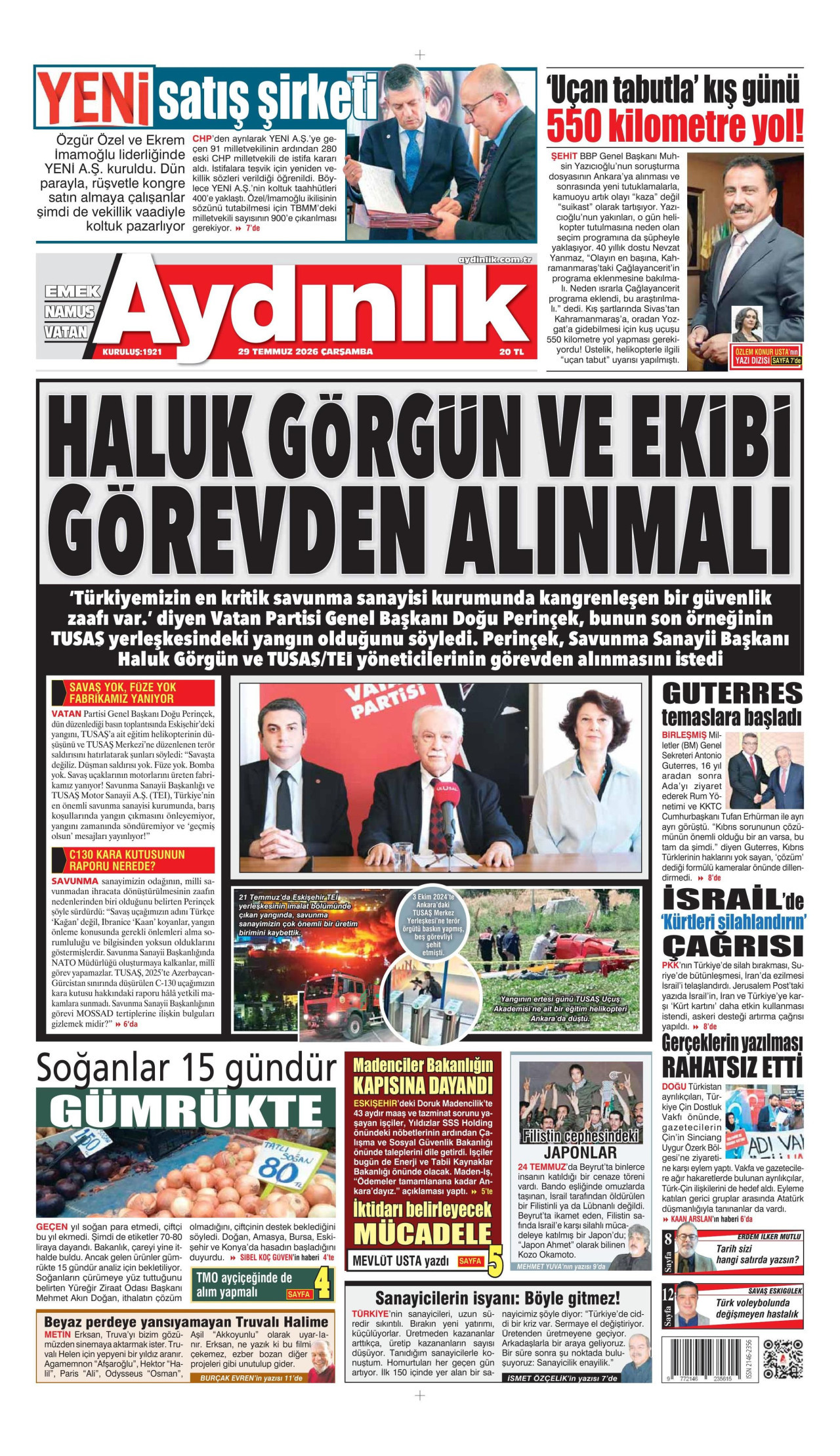 Aydınlık Manşeti