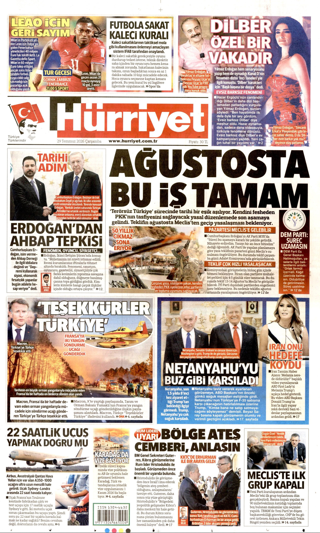 Hürriyet Manşeti