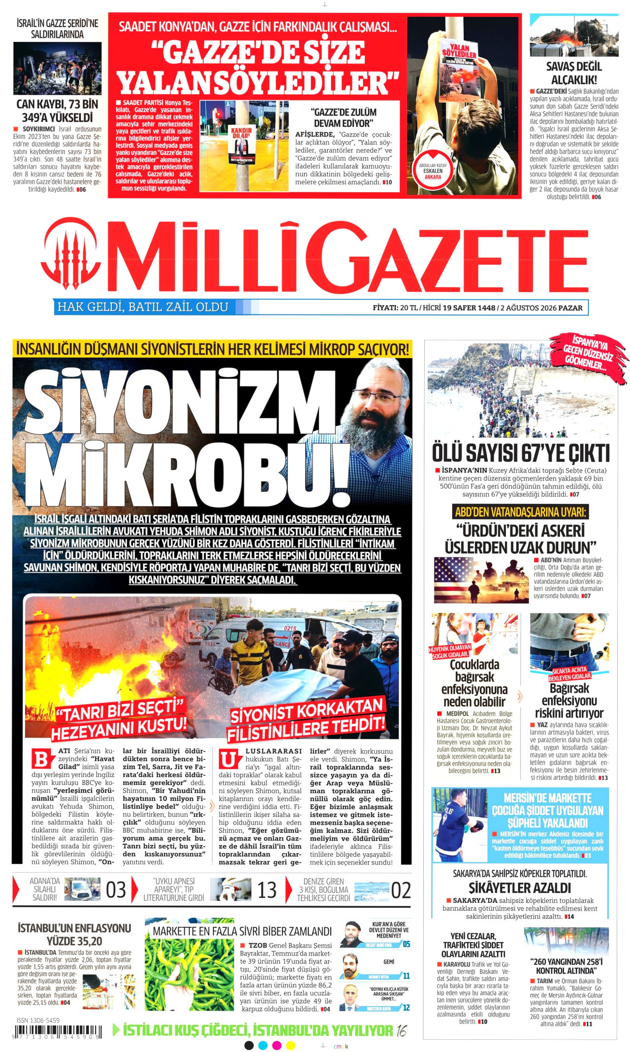 Milli Gazete Manşeti