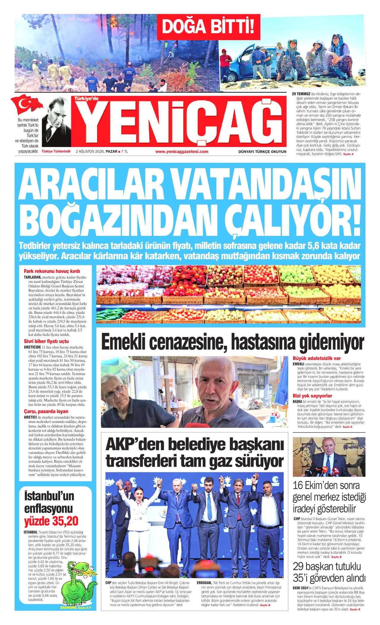 Yeniçağ Manşeti