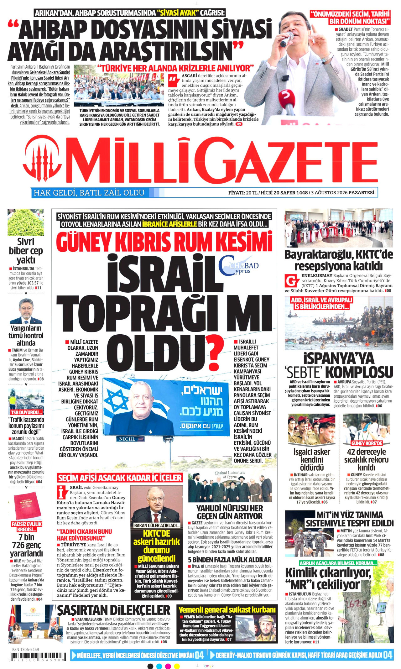Milli Gazete Manşeti