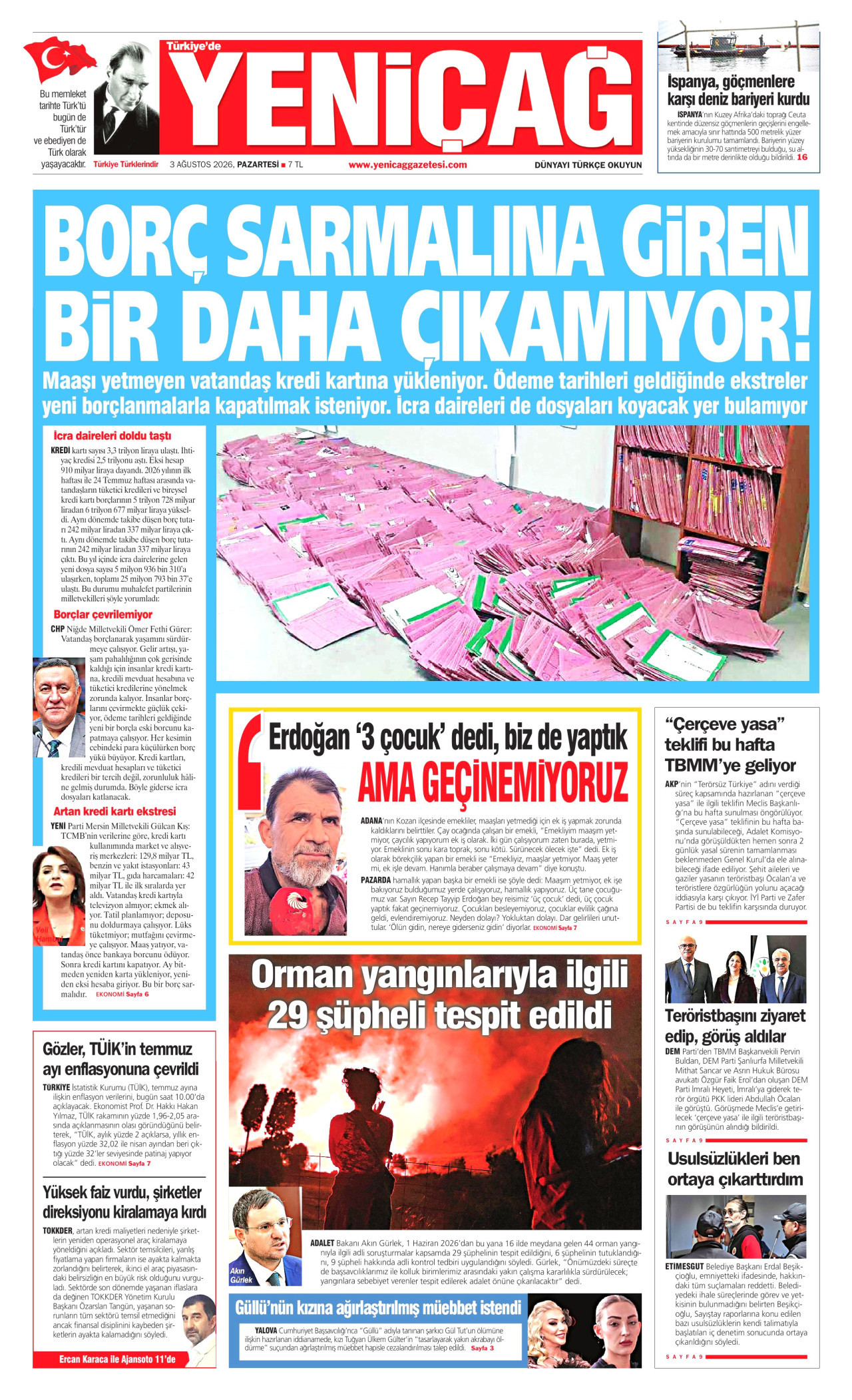 Yeniçağ Manşeti
