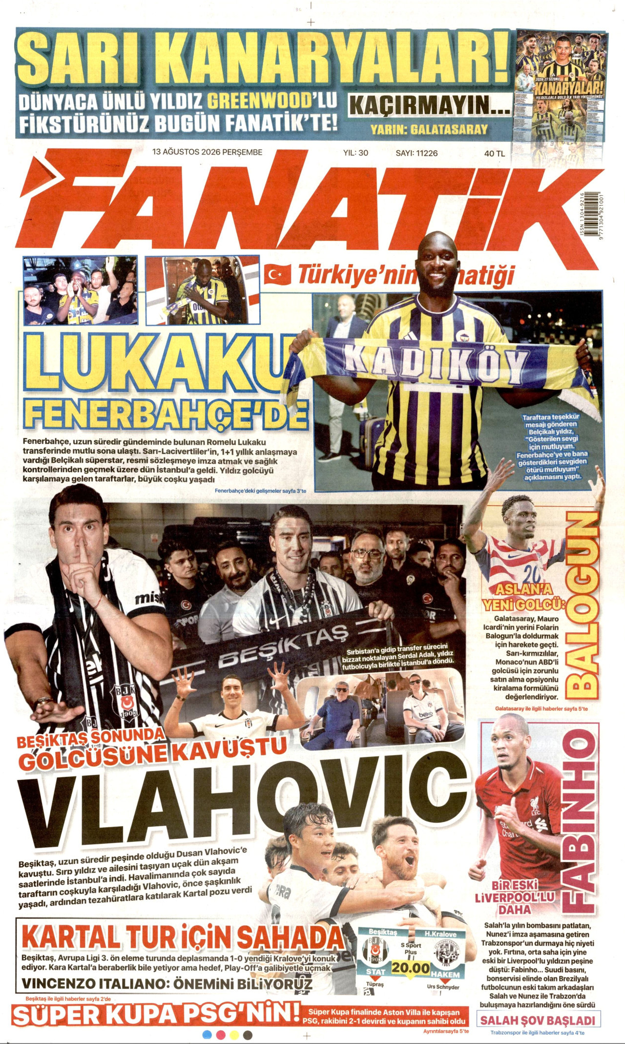 fanatik gazetesi