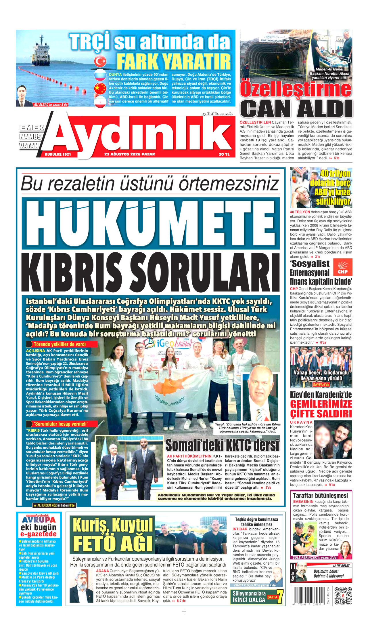 Aydınlık Manşeti