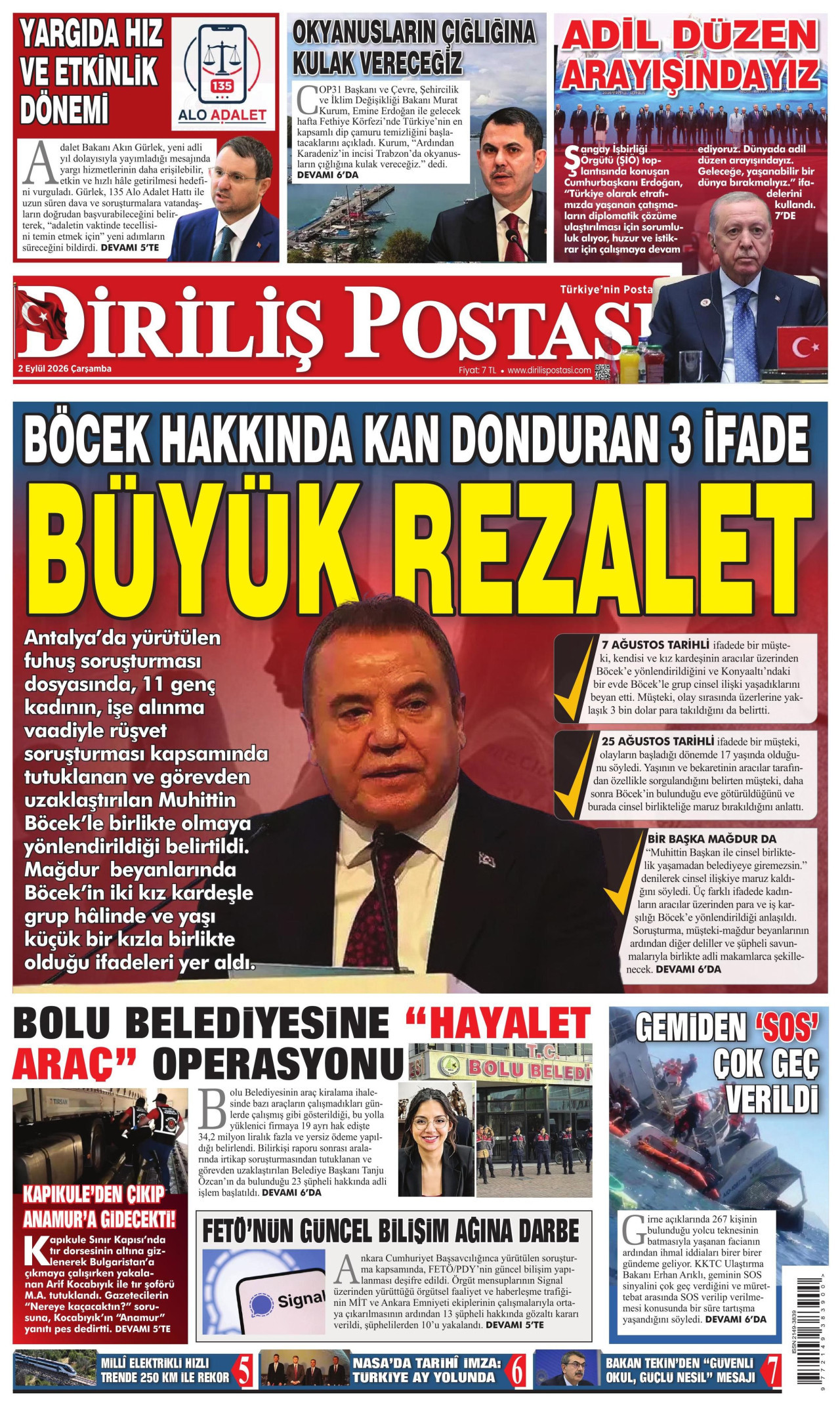 Diriliş Postası Manşeti