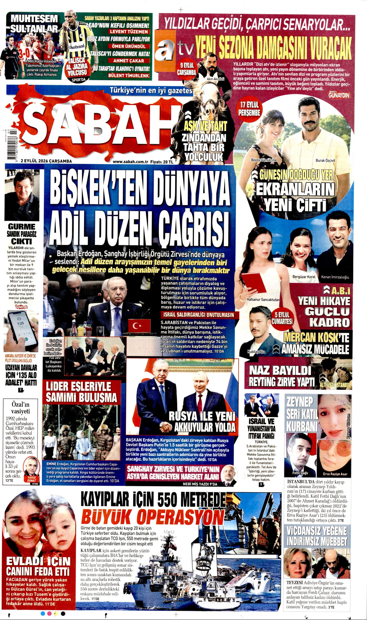 Sabah Manşeti