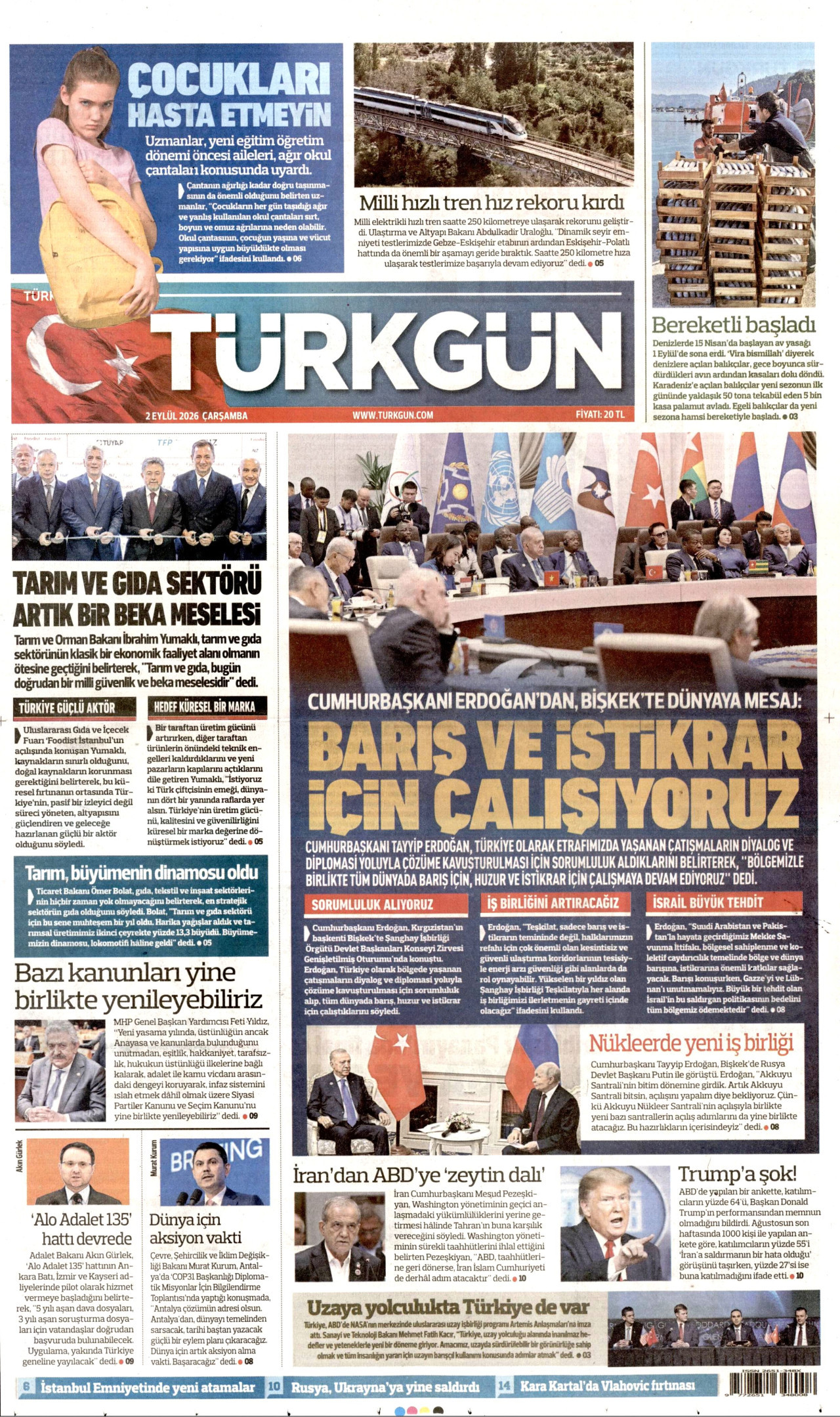Türkgün Manşeti