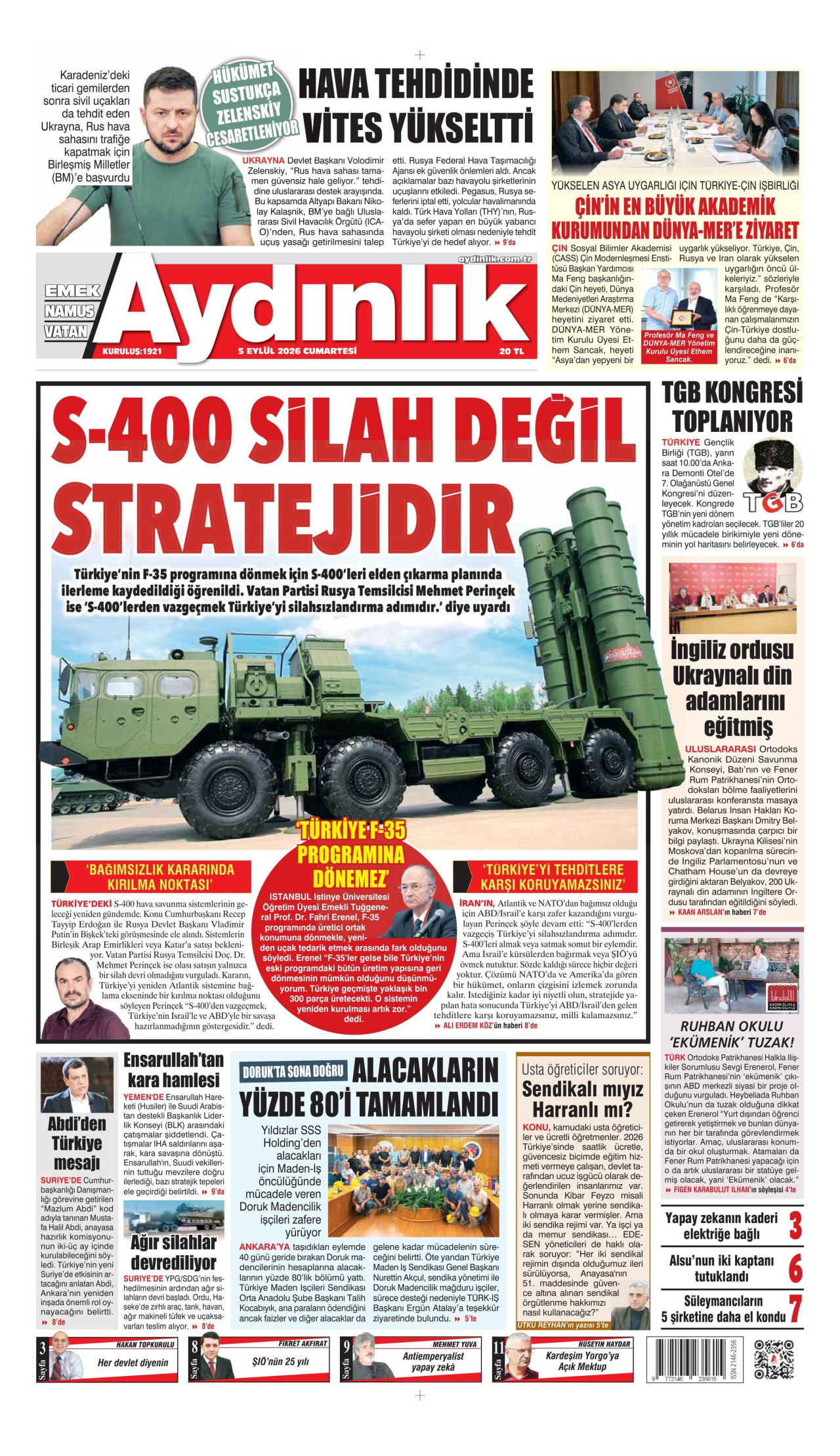 Aydınlık Manşeti