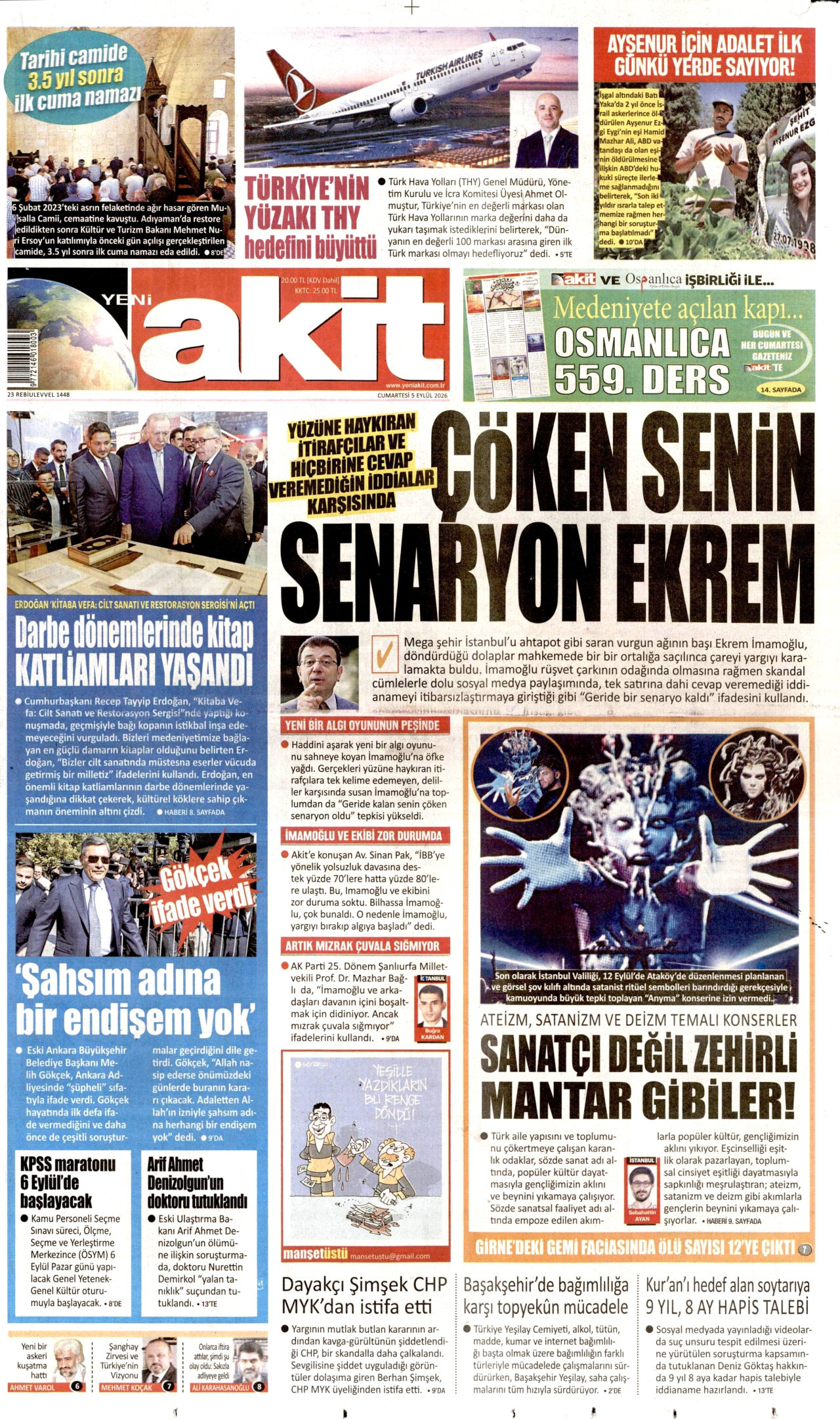 Yeni Akit Manşeti