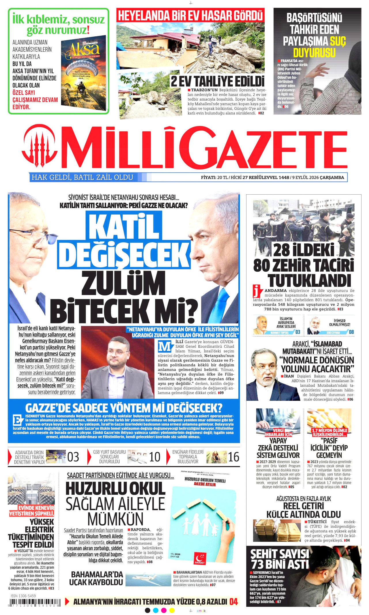 Milli Gazete Manşeti