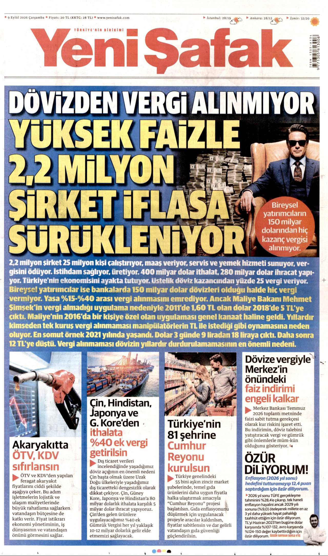 Yeni Şafak Manşeti