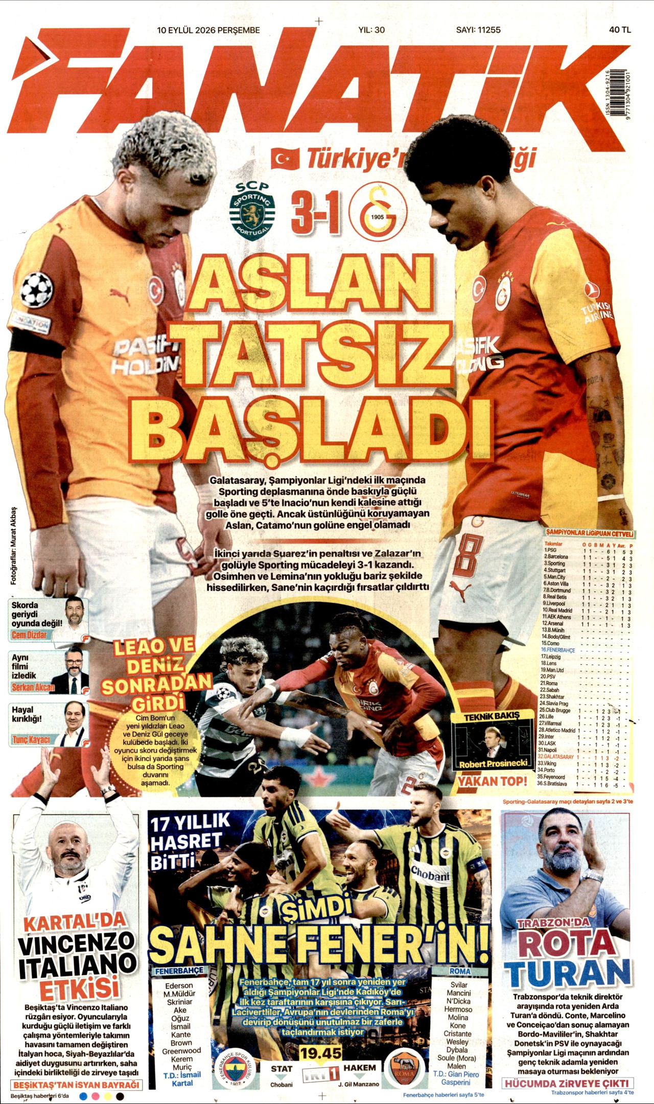 fanatik gazetesi