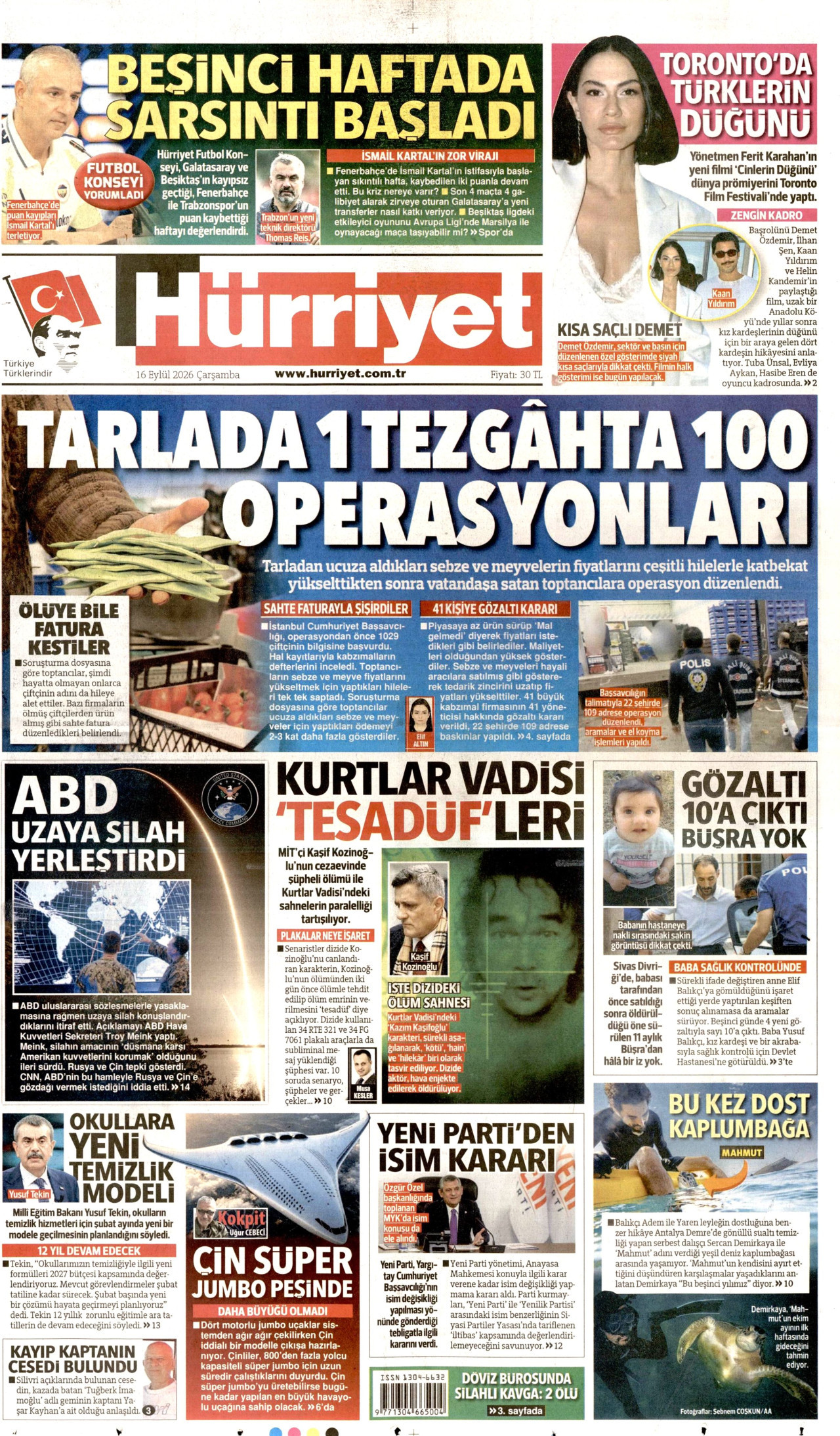 Hürriyet Manşeti