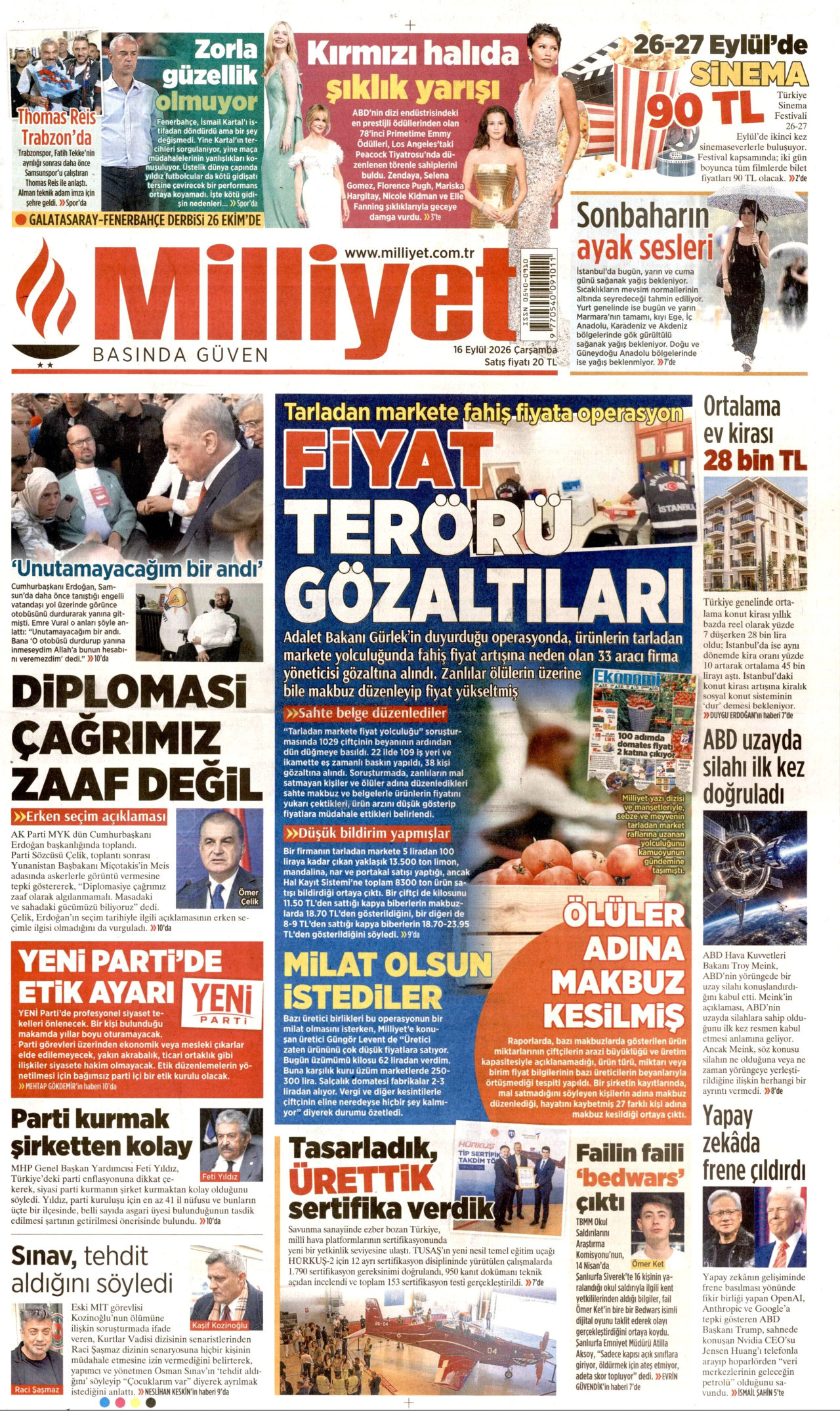 Milliyet Manşeti
