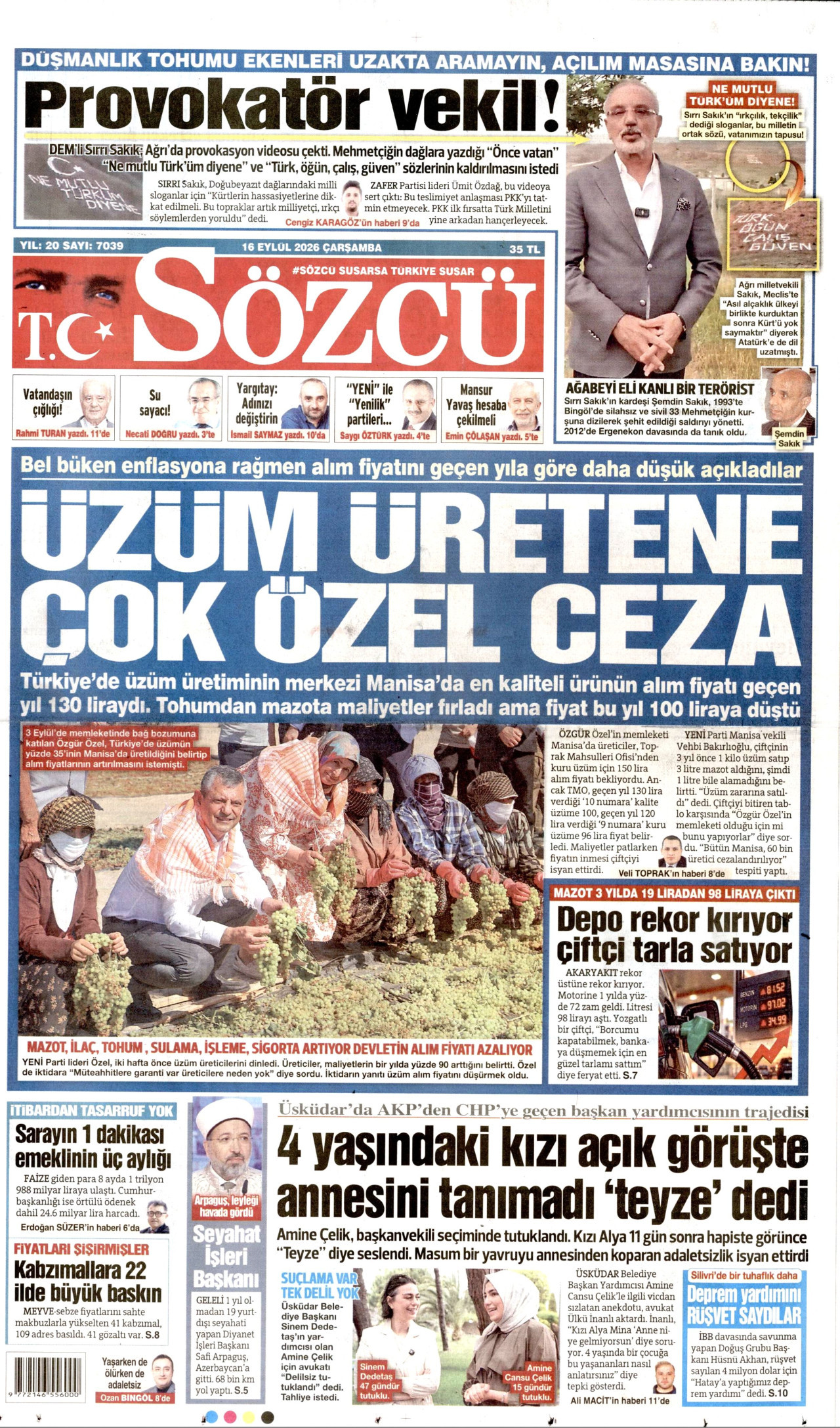 Sözcü Manşeti