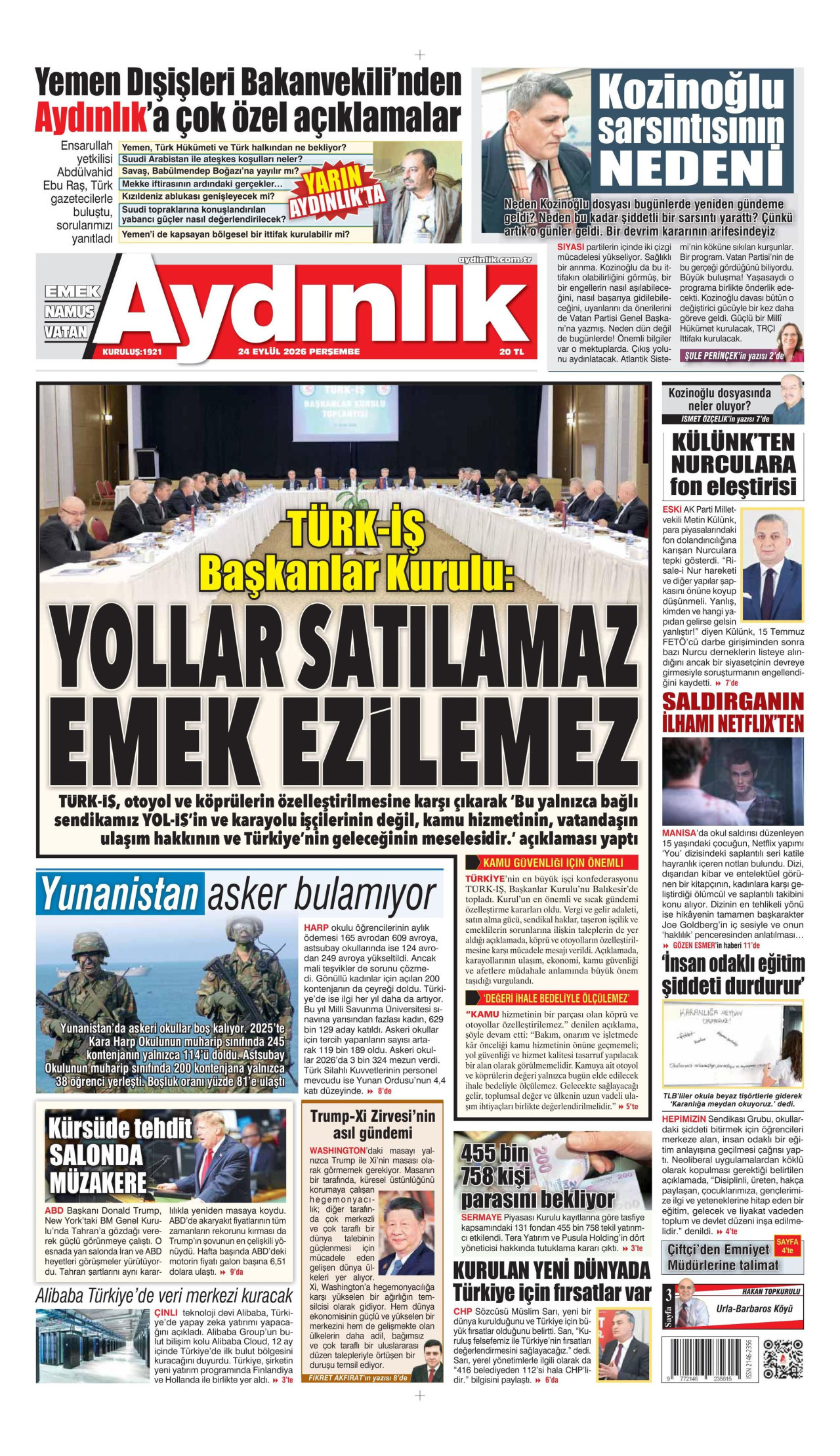aydinlik-gazetesi gazetesi