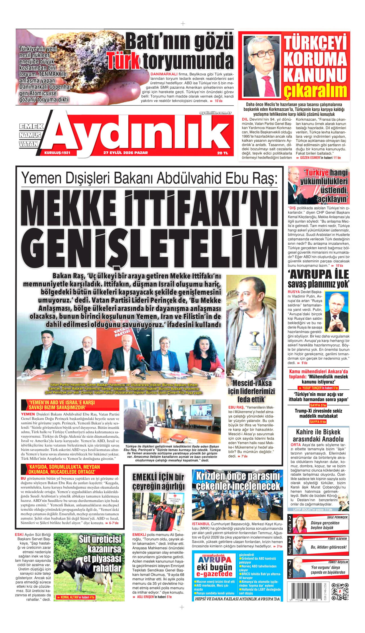 aydinlik-gazetesi gazetesi