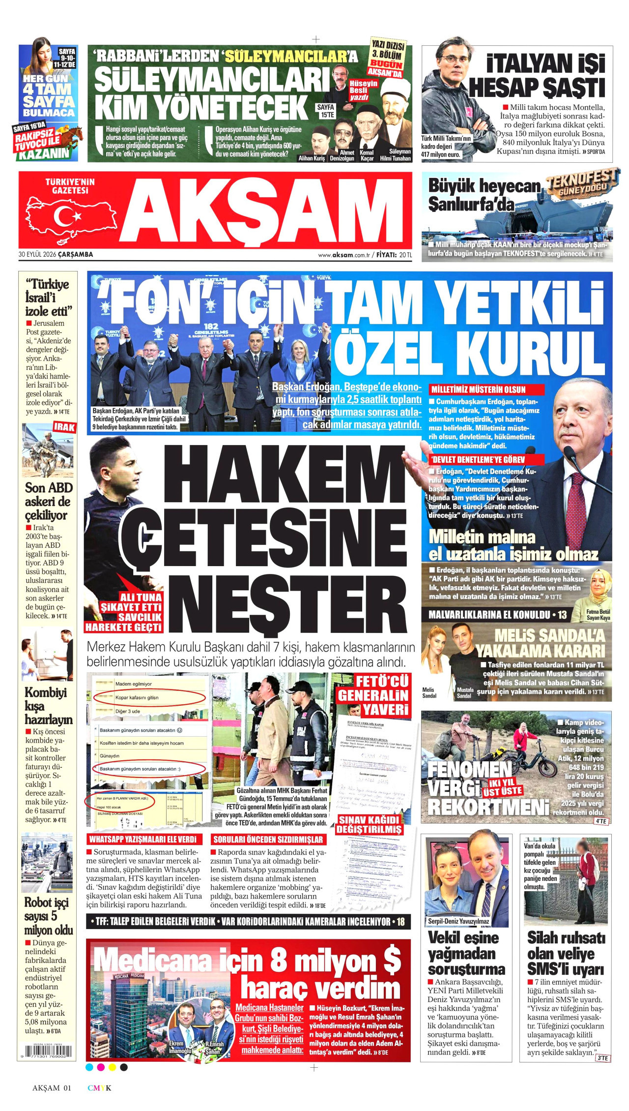Akşam Manşeti