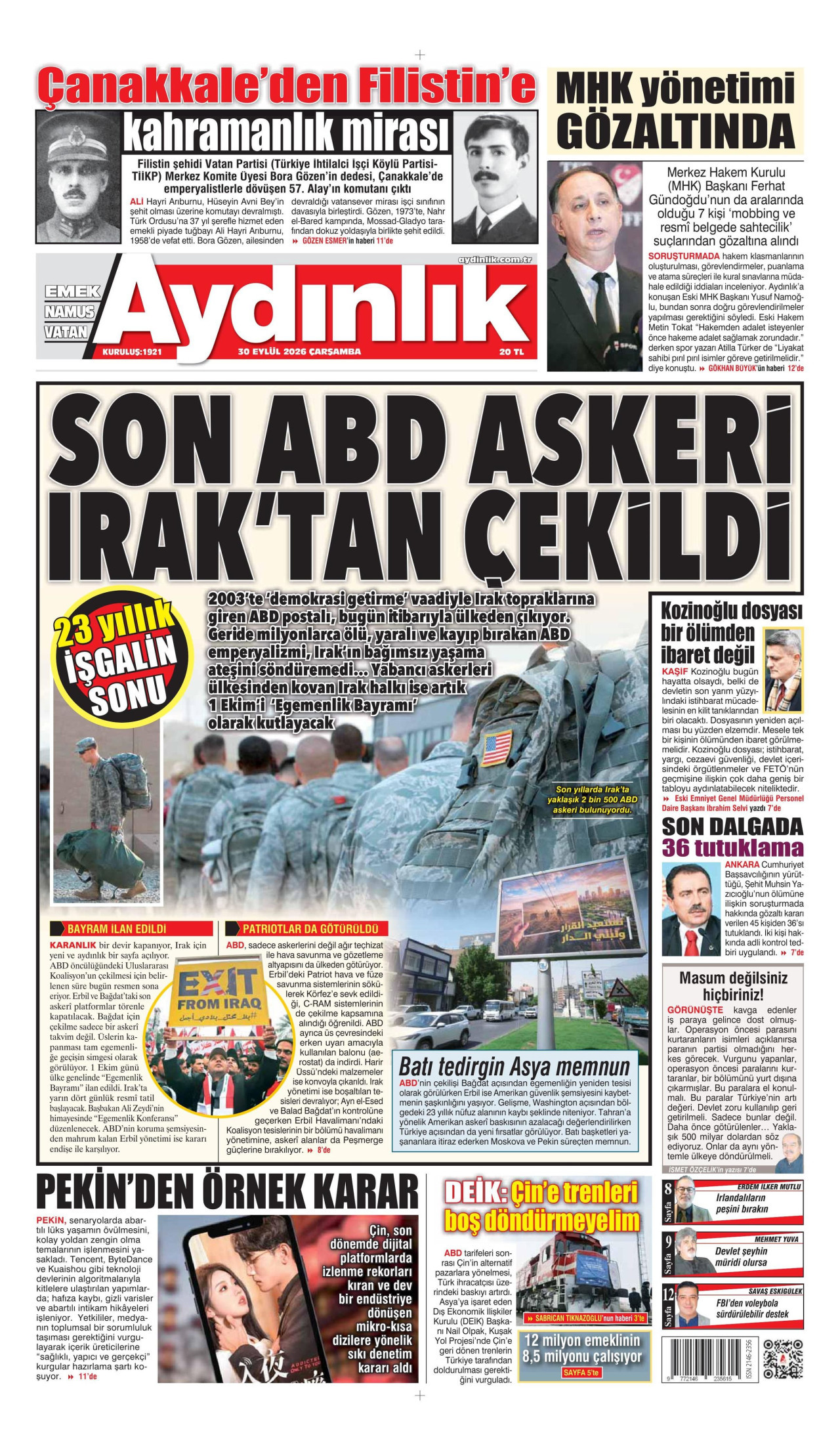 Aydınlık Manşeti