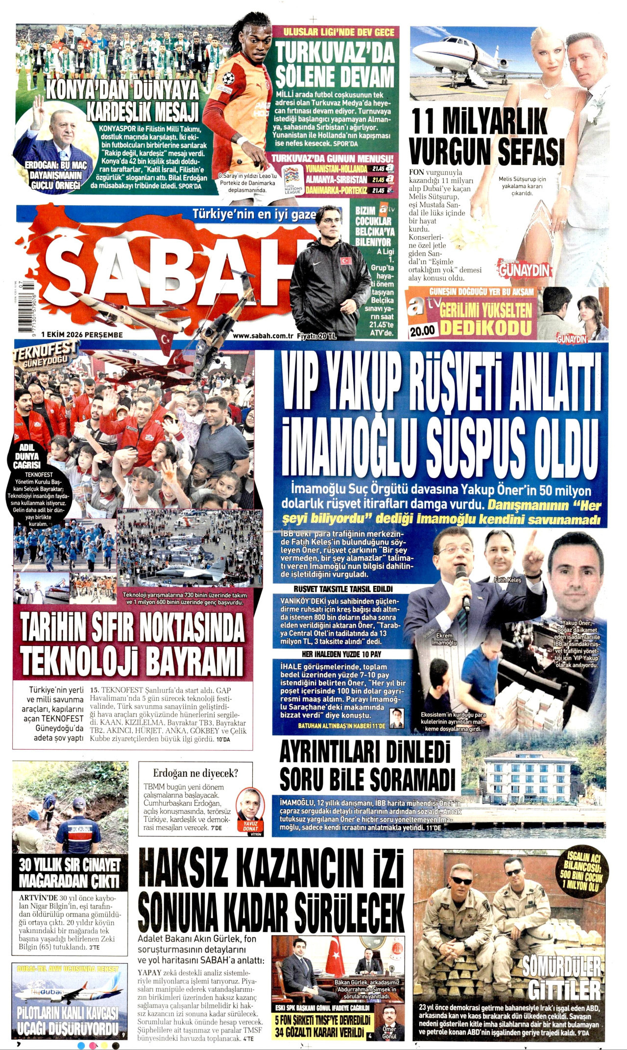 Sabah Manşeti