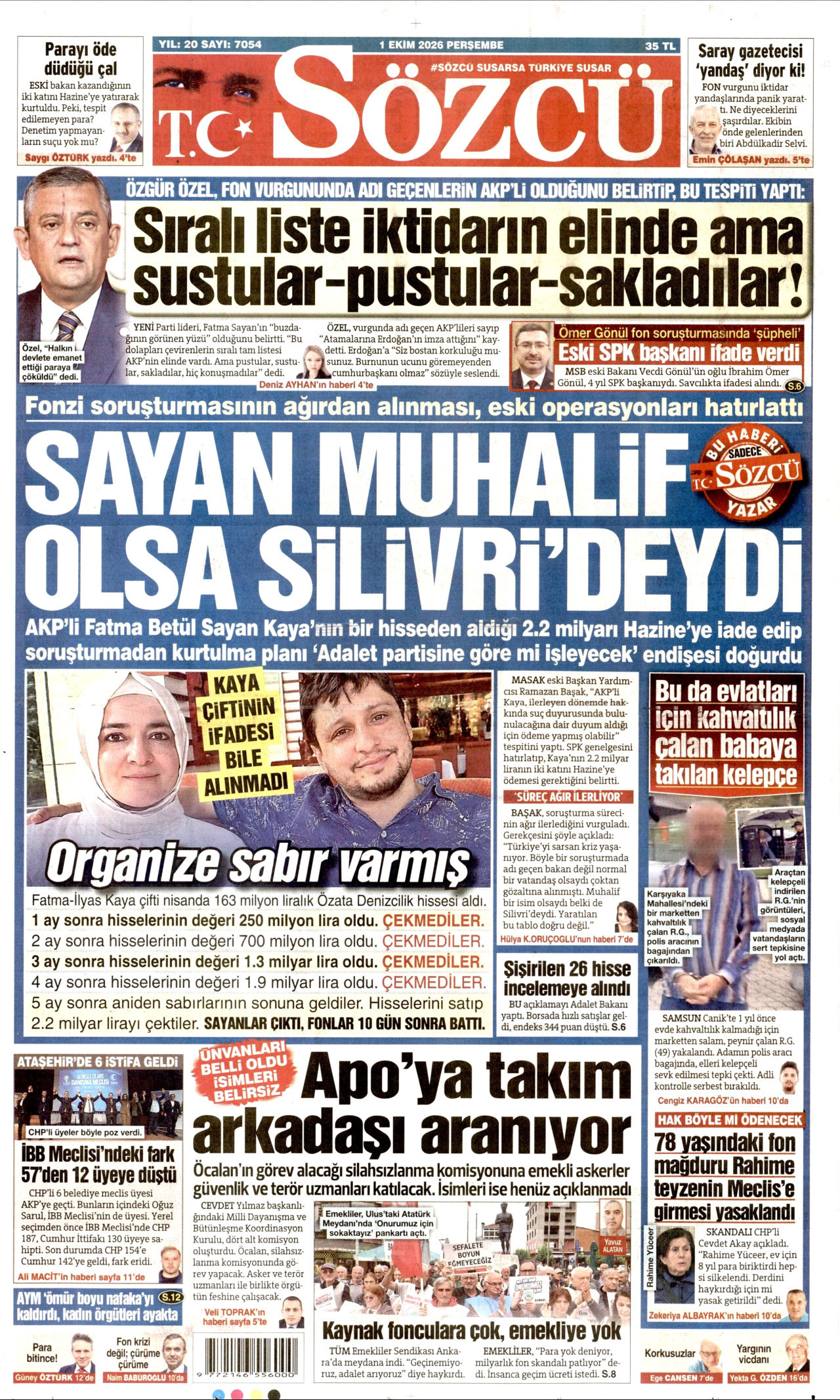Sözcü Manşeti