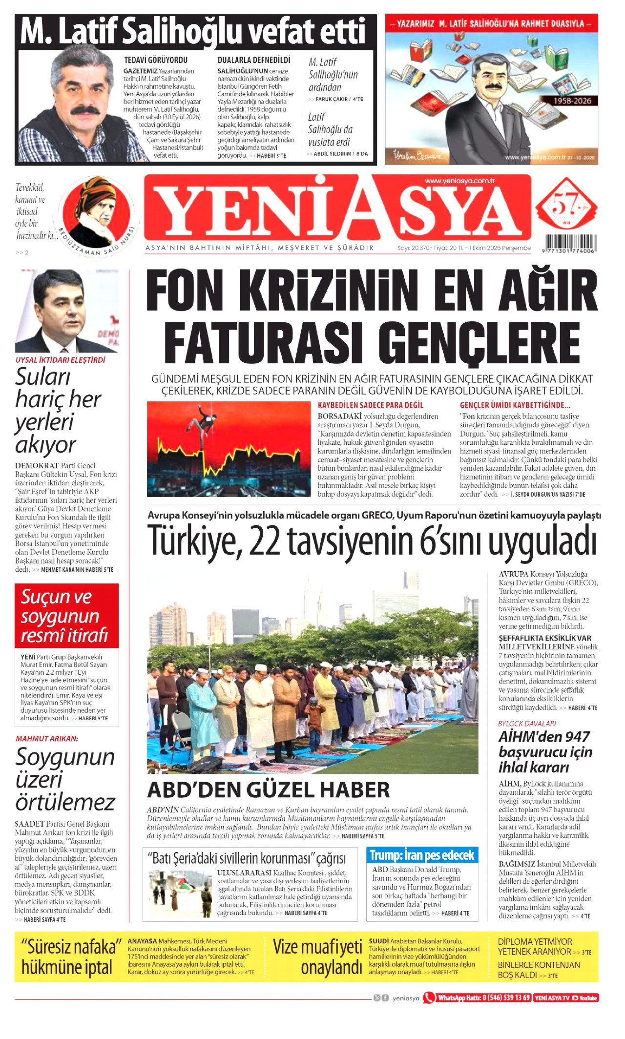 yeni-asya gazetesi