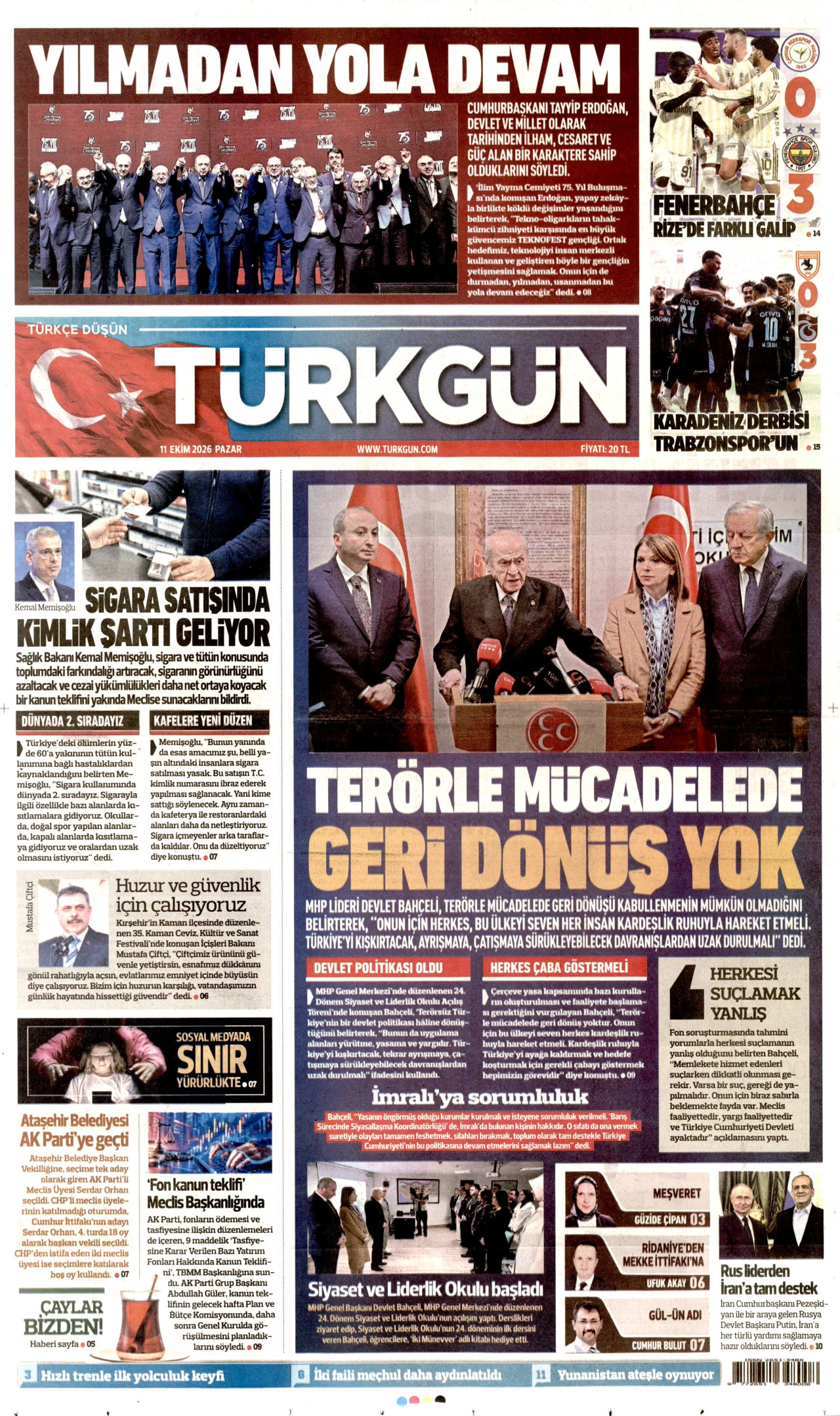 Türkgün Manşeti
