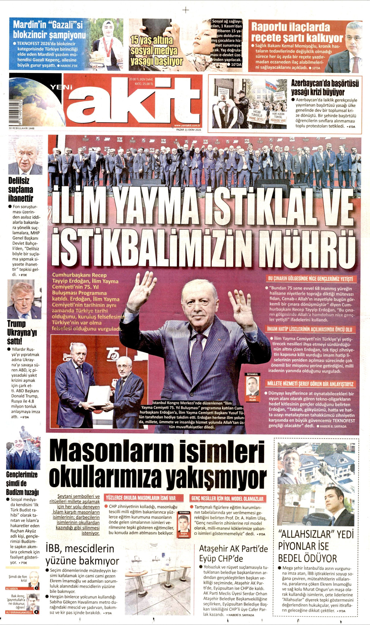 Yeni Akit Manşeti