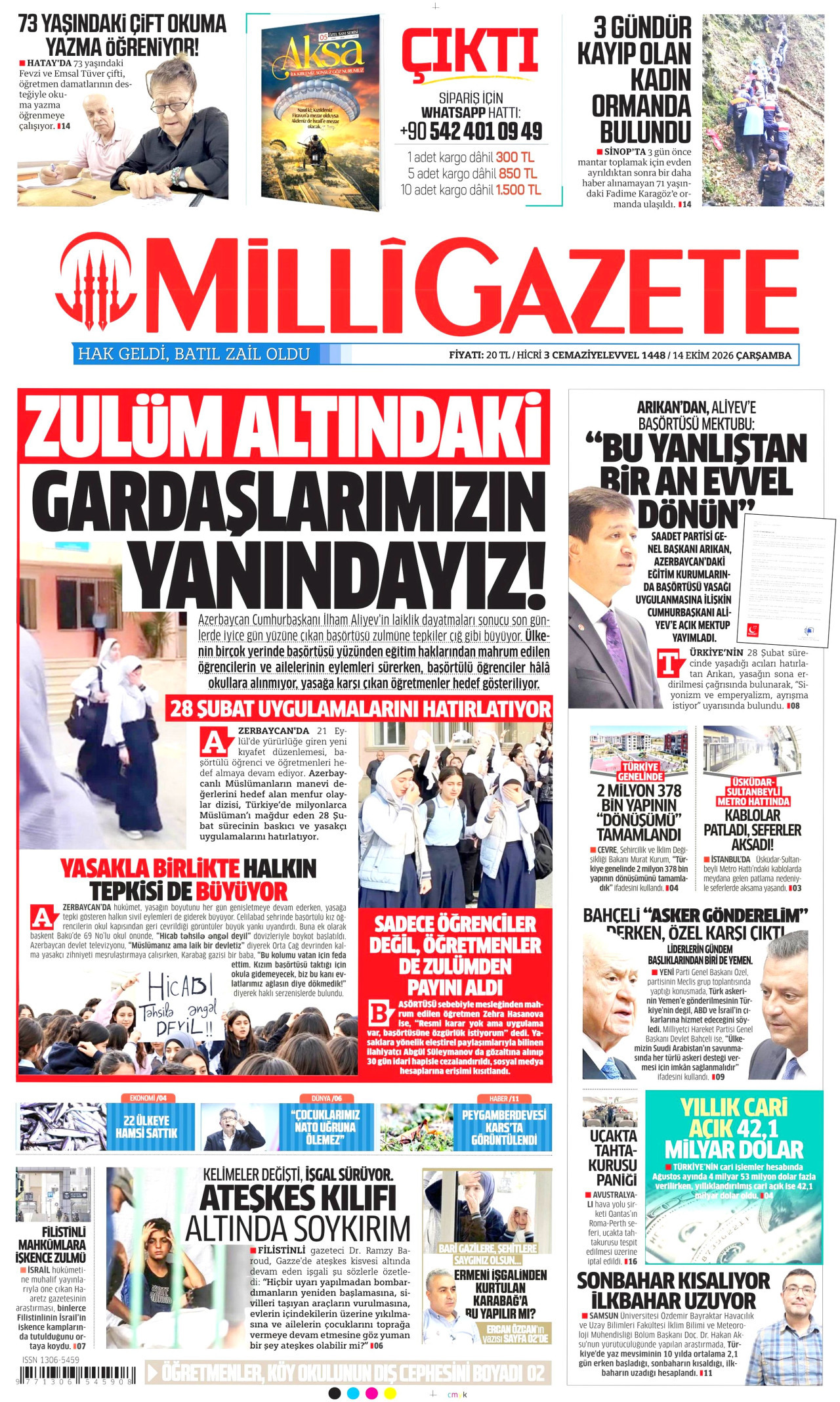 Milli Gazete Manşeti