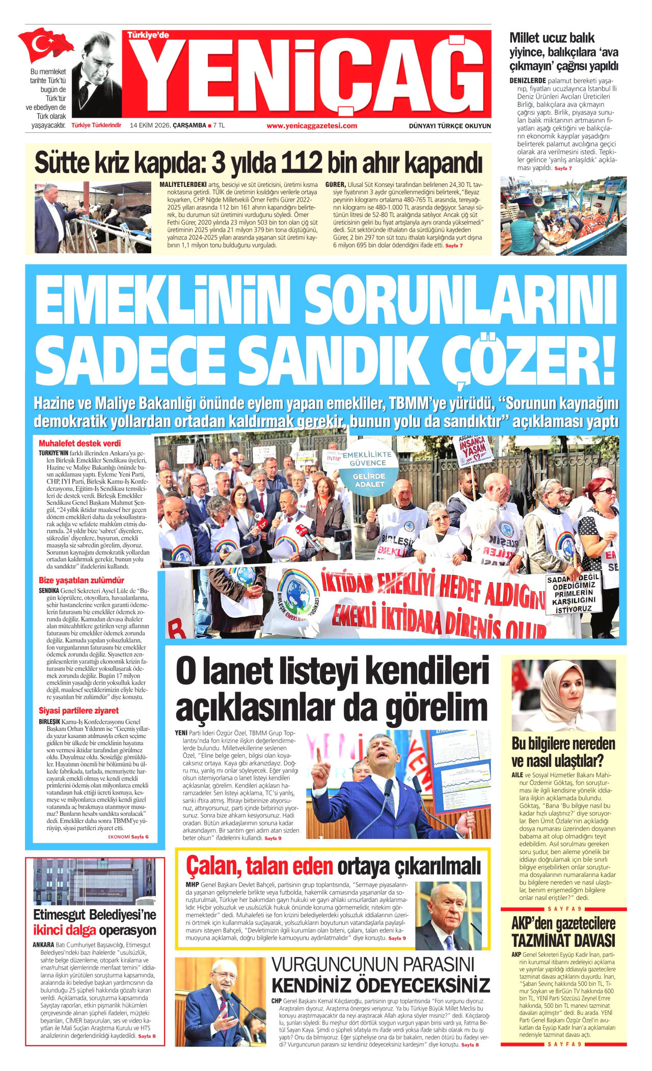 Yeniçağ Manşeti