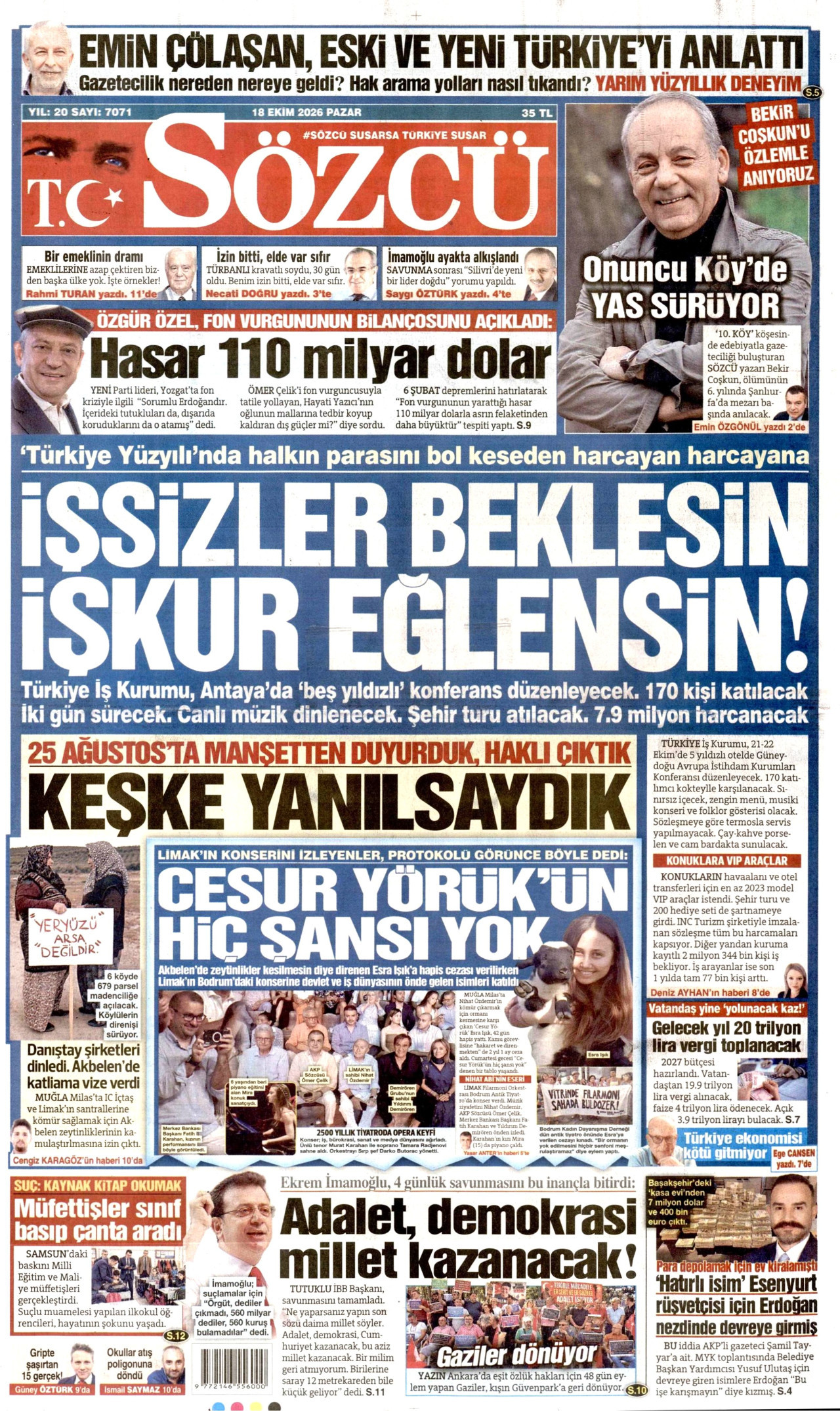 sozcu gazetesi
