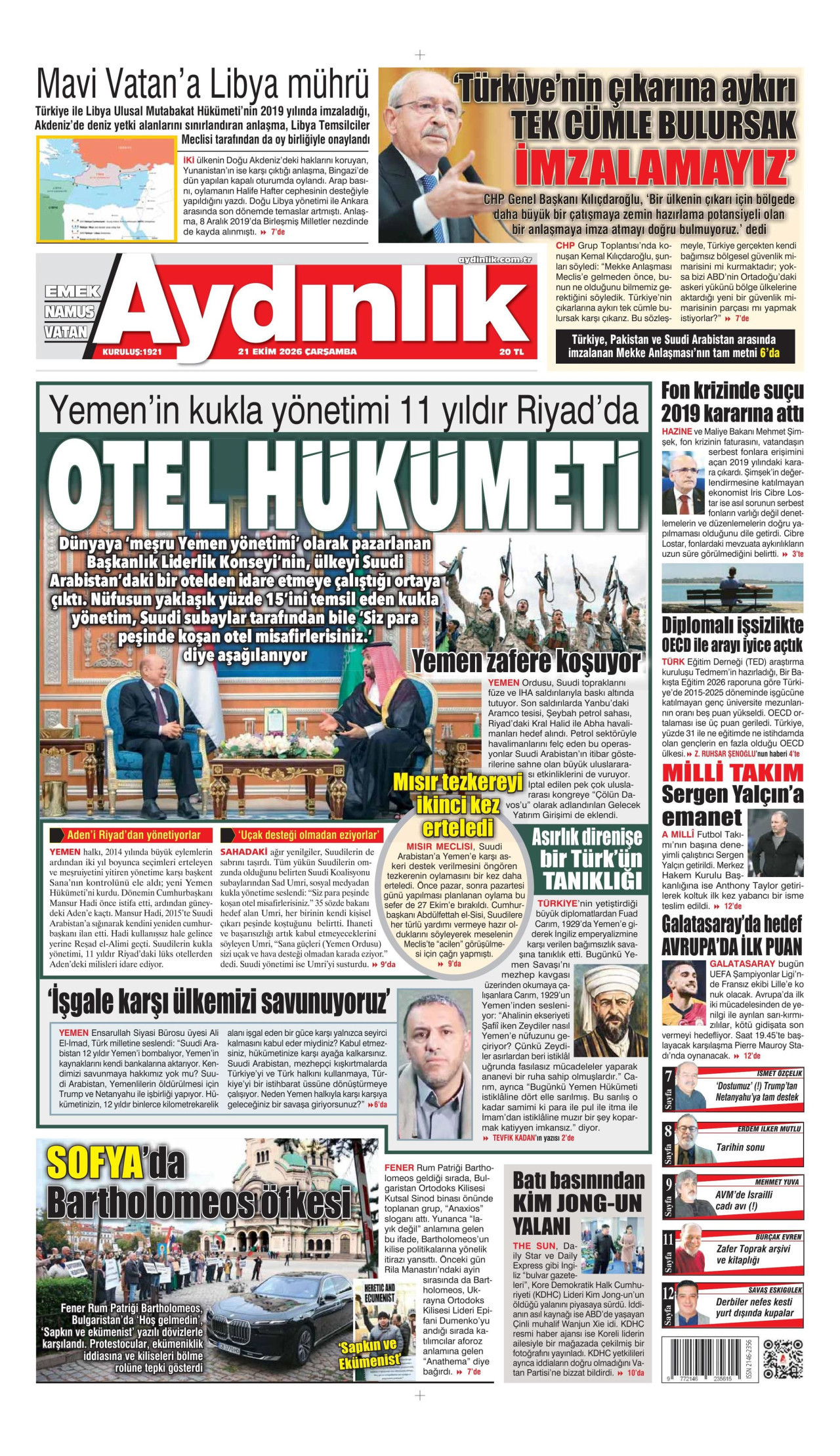 Aydınlık Manşeti