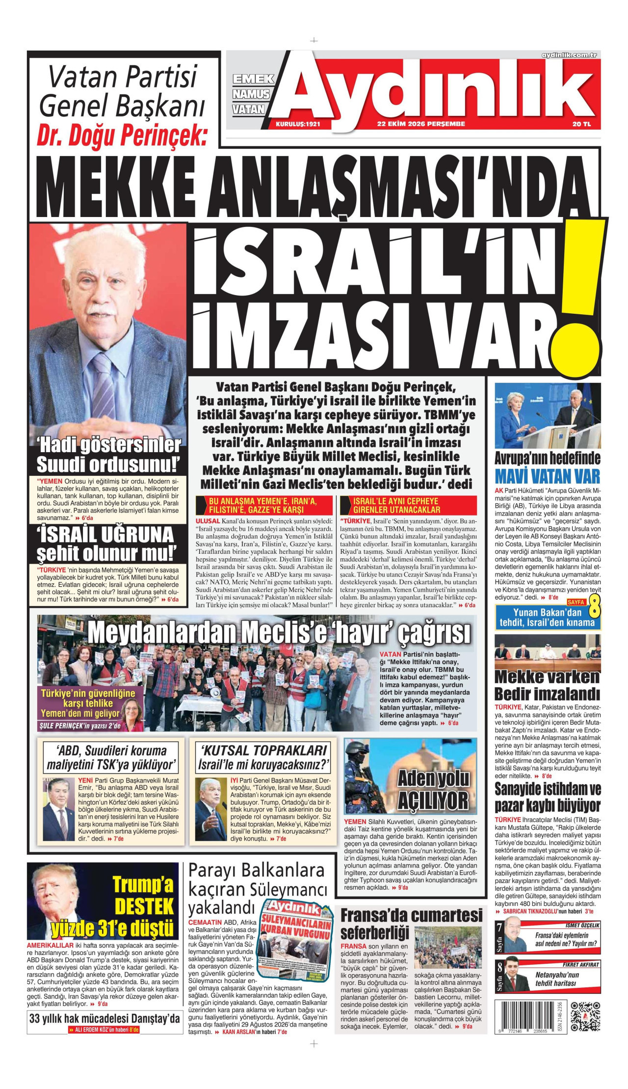 Aydınlık Manşeti