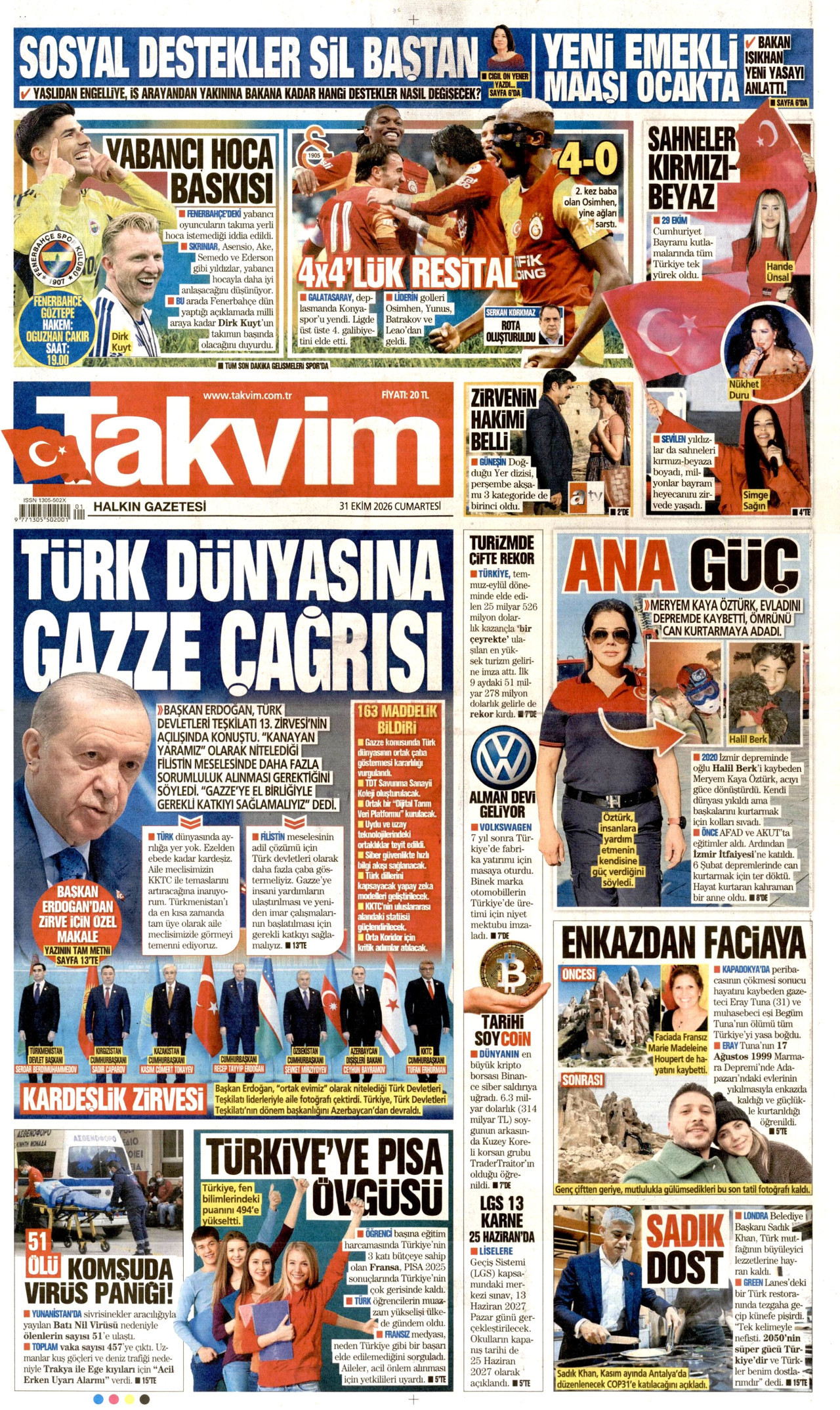 Takvim Manşeti